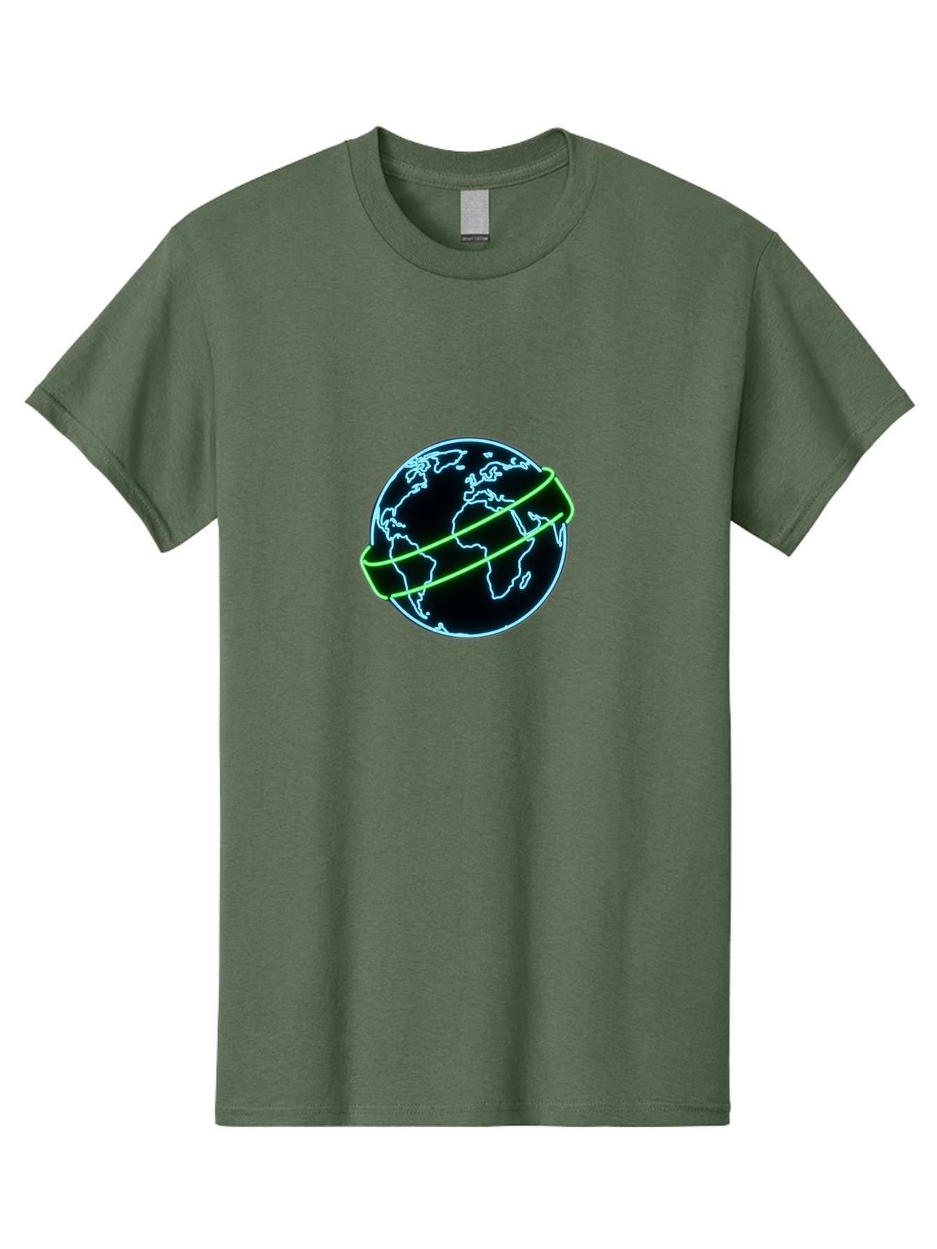 Globe-8 Men'S Graphic Tee, 100% Cotton, Comfortable Casual Summer Wear, Machine Washable, Globe Illustration, Neon Lines, Global Map, Earth Icon, Futuristic Design, Digital Art, World Map Outline, Abstract Globe, Modern Graphic Baa748 17