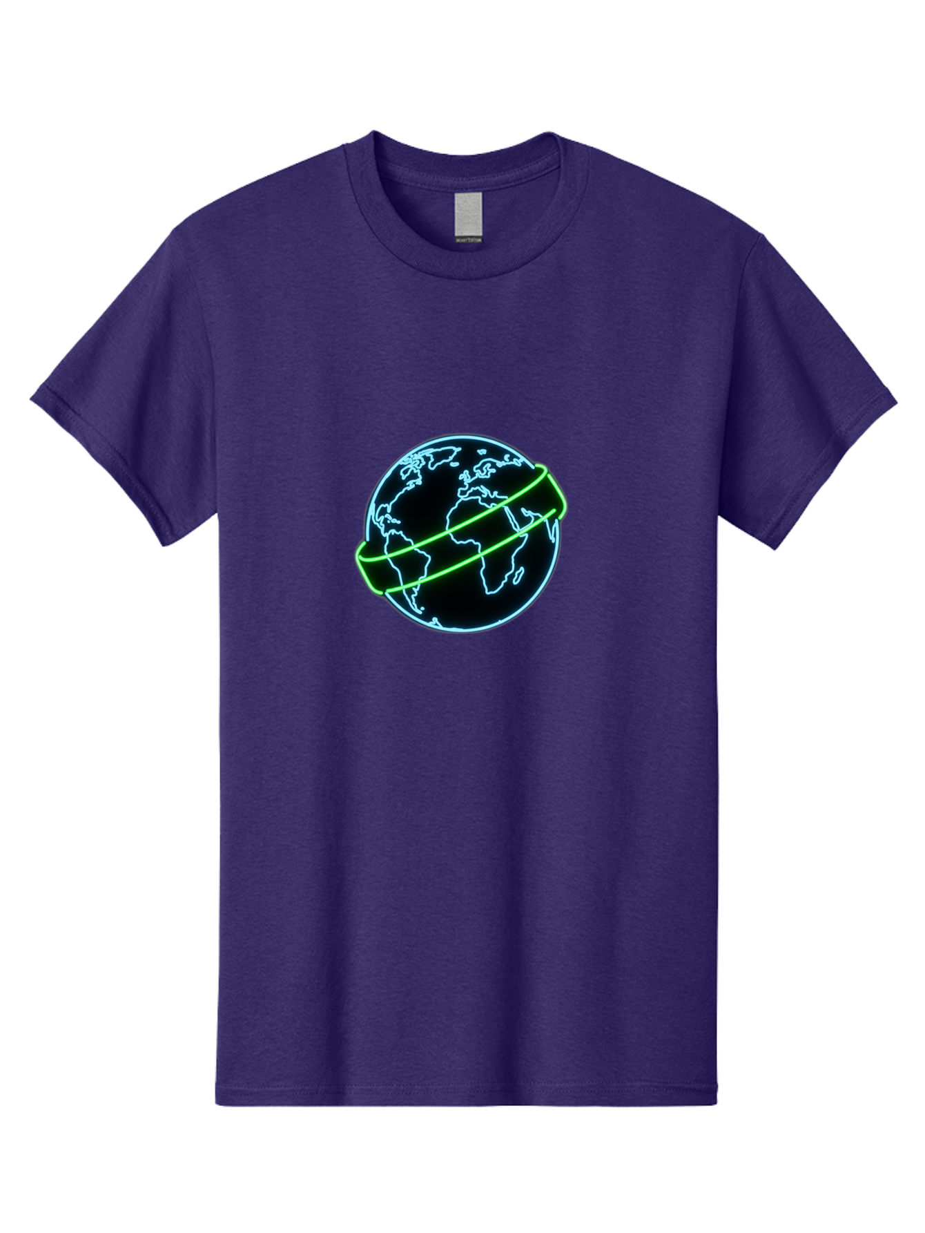 Globe-8 Men'S Graphic Tee, 100% Cotton, Comfortable Casual Summer Wear, Machine Washable, Globe Illustration, Neon Lines, Global Map, Earth Icon, Futuristic Design, Digital Art, World Map Outline, Abstract Globe, Modern Graphic Baa748 25