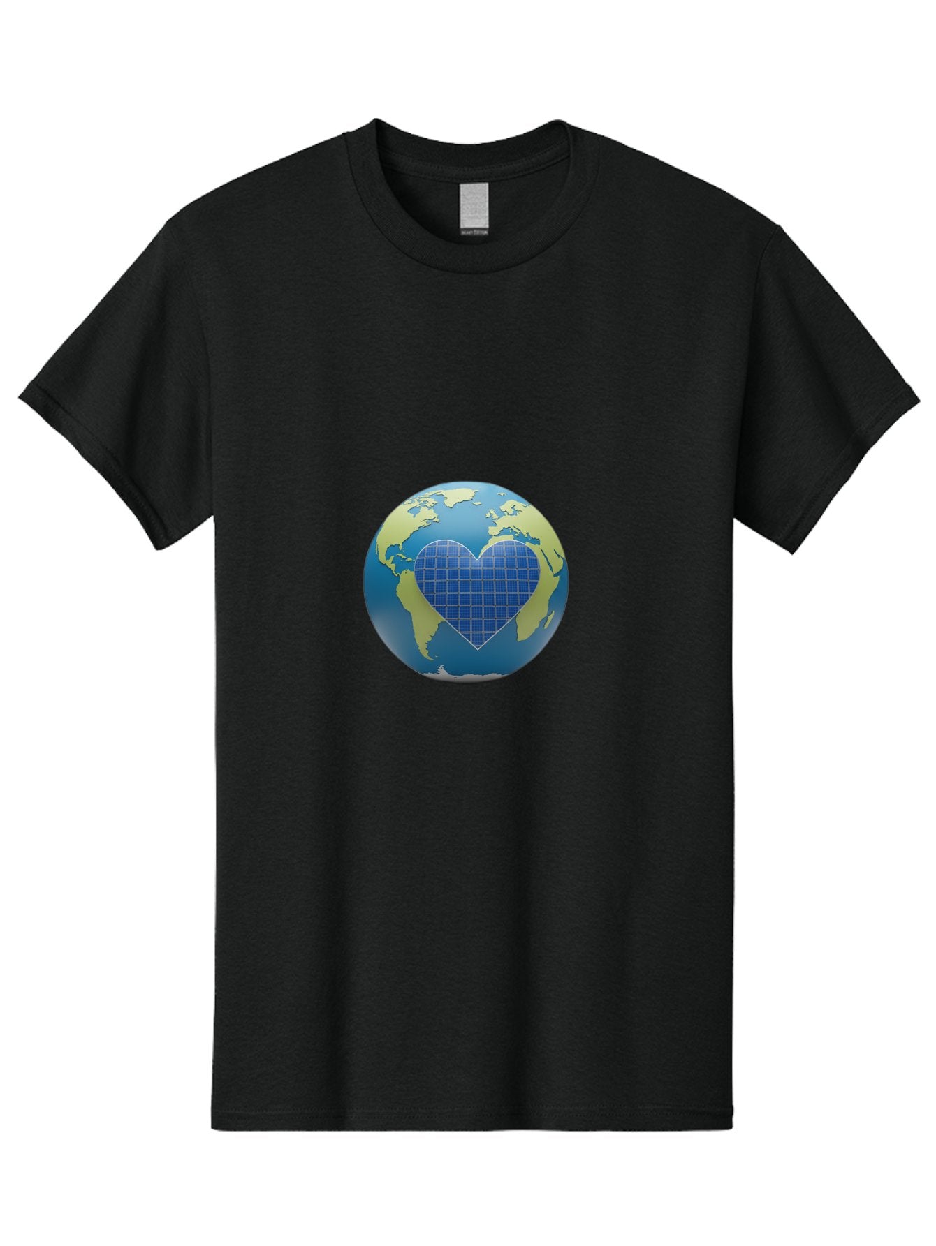 Globe-With-Heart Men'S Graphic Tee, 100% Cotton, Comfortable Casual Summer Wear, Machine Washable, Globe With Heart Shape, World Map, Love For The Planet, Eco-Friendly, Sustainable Living, Global Unity, Heart-Shaped Grid, Baa755 12