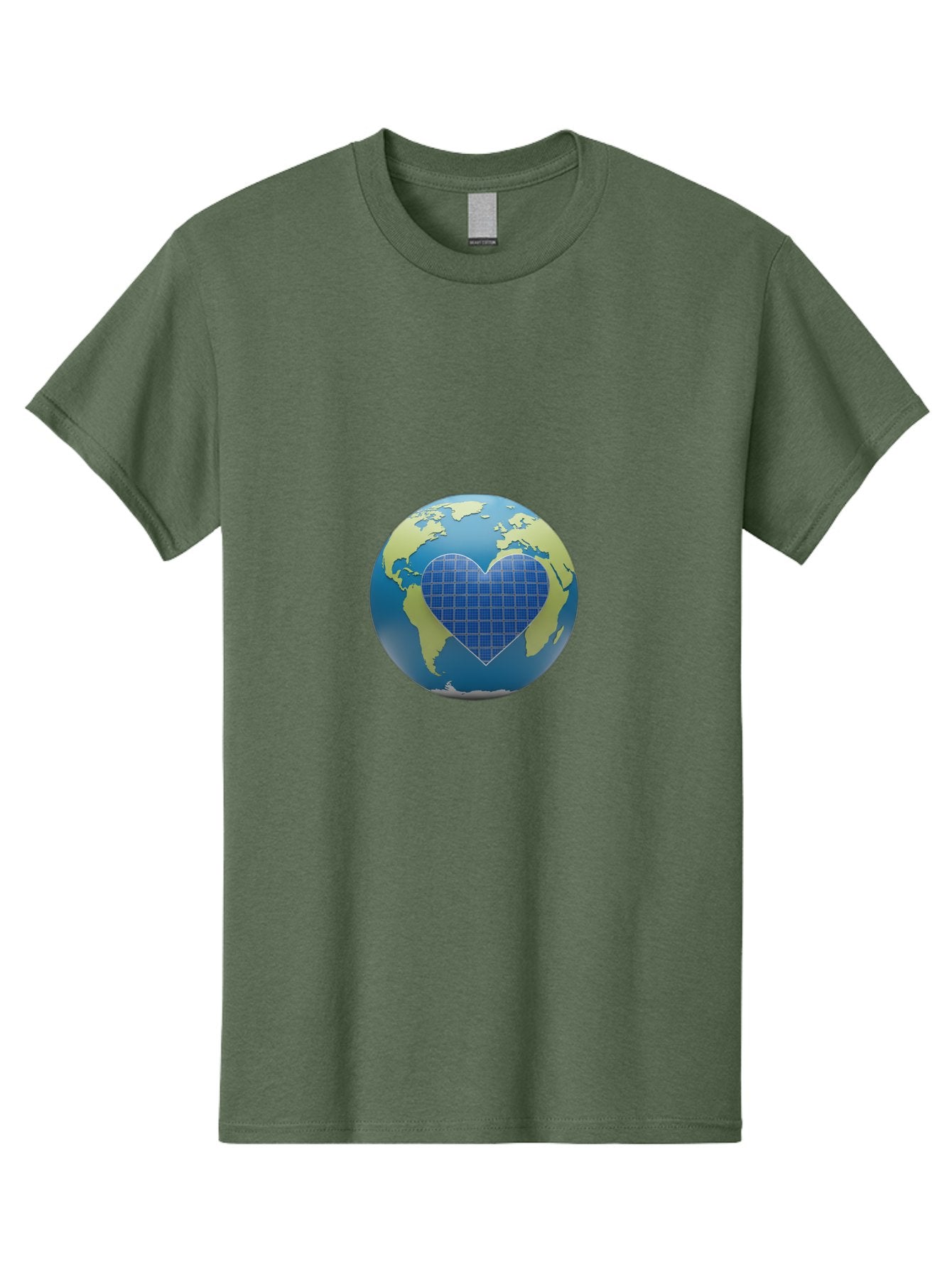Globe-With-Heart Men'S Graphic Tee, 100% Cotton, Comfortable Casual Summer Wear, Machine Washable, Globe With Heart Shape, World Map, Love For The Planet, Eco-Friendly, Sustainable Living, Global Unity, Heart-Shaped Grid, Baa755 15