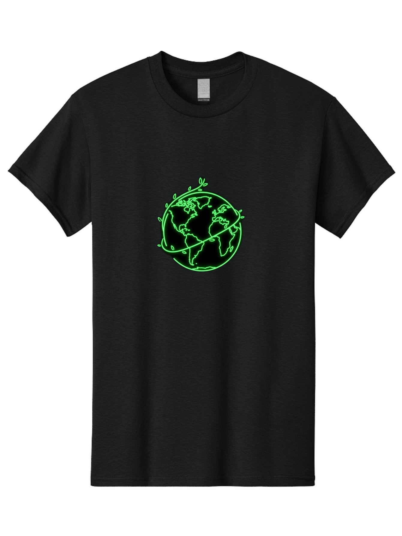 Globe-With-Leaves-2 Men'S Graphic Tee, 100% Cotton, Comfortable Casual Summer Wear, Machine Washable, Globe With Leaves, Eco-Friendly, Sustainable Living, Green Earth, Environmental Awareness, Conservation, Global Unity, Nature, Eco-Conscious Baa758 12
