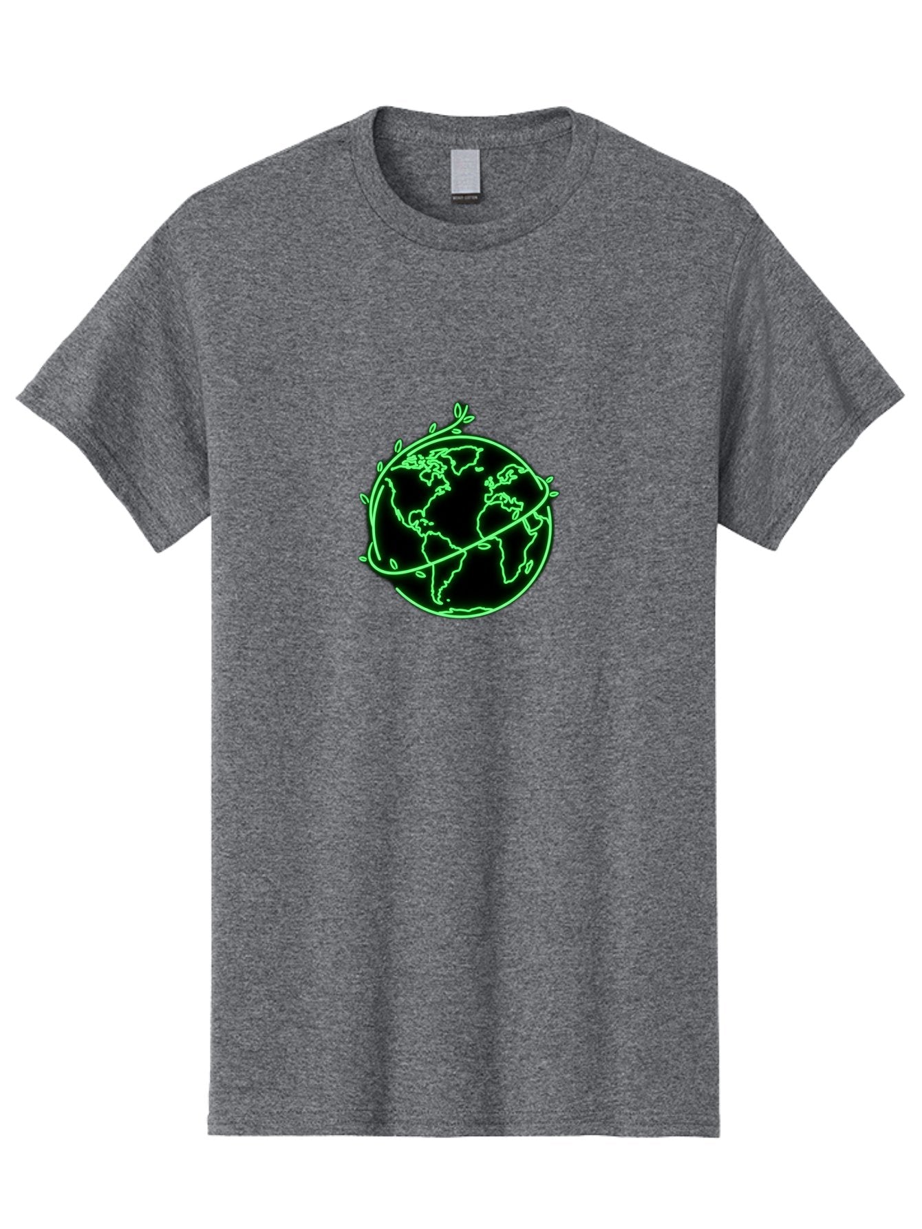 Globe-With-Leaves-2 Men'S Graphic Tee, 100% Cotton, Comfortable Casual Summer Wear, Machine Washable, Globe With Leaves, Eco-Friendly, Sustainable Living, Green Earth, Environmental Awareness, Conservation, Global Unity, Nature, Eco-Conscious Baa758 14