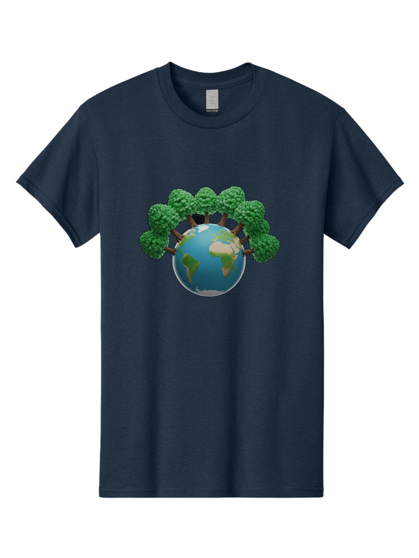 Globe-With-Trees Men'S Graphic Tee, 100% Cotton, Comfortable Casual Summer Wear, Machine Washable, Globe With Trees, Earth Illustration, Virus Concept, Environmental Awareness, Eco Friendly, Tree Hugging Earth, Coronavirus, Global Unity, Baa761 15