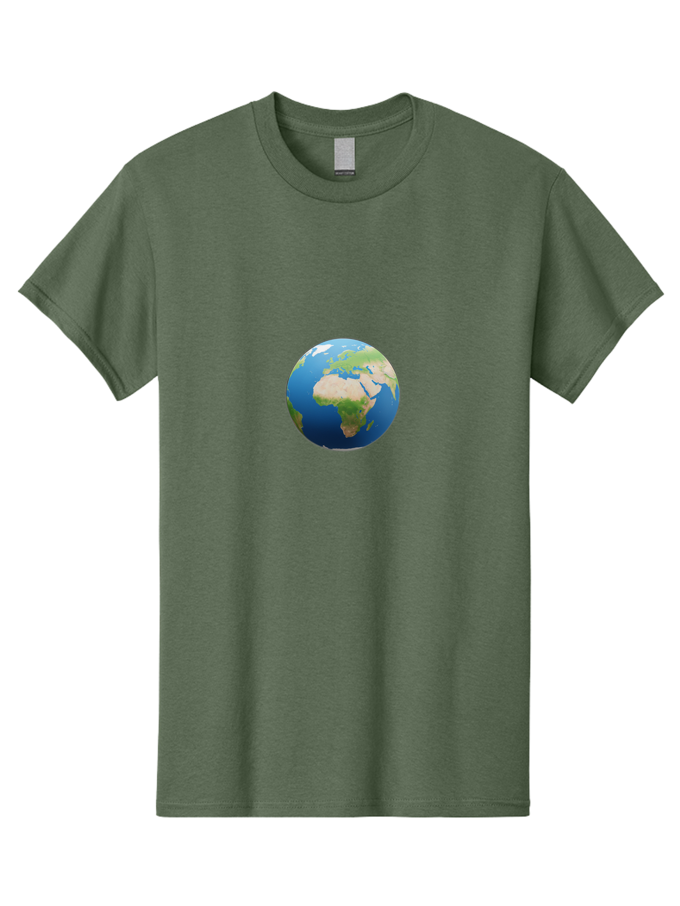 Globe Men'S Graphic Tee, 100% Cotton, Comfortable Casual Summer Wear, Machine Washable, Globe Showing Africa And Europe, World Map, Global View, International Geography, Planet Earth, Blue Oceans, Green Landmasses, 3D Rendering, Baa764 27