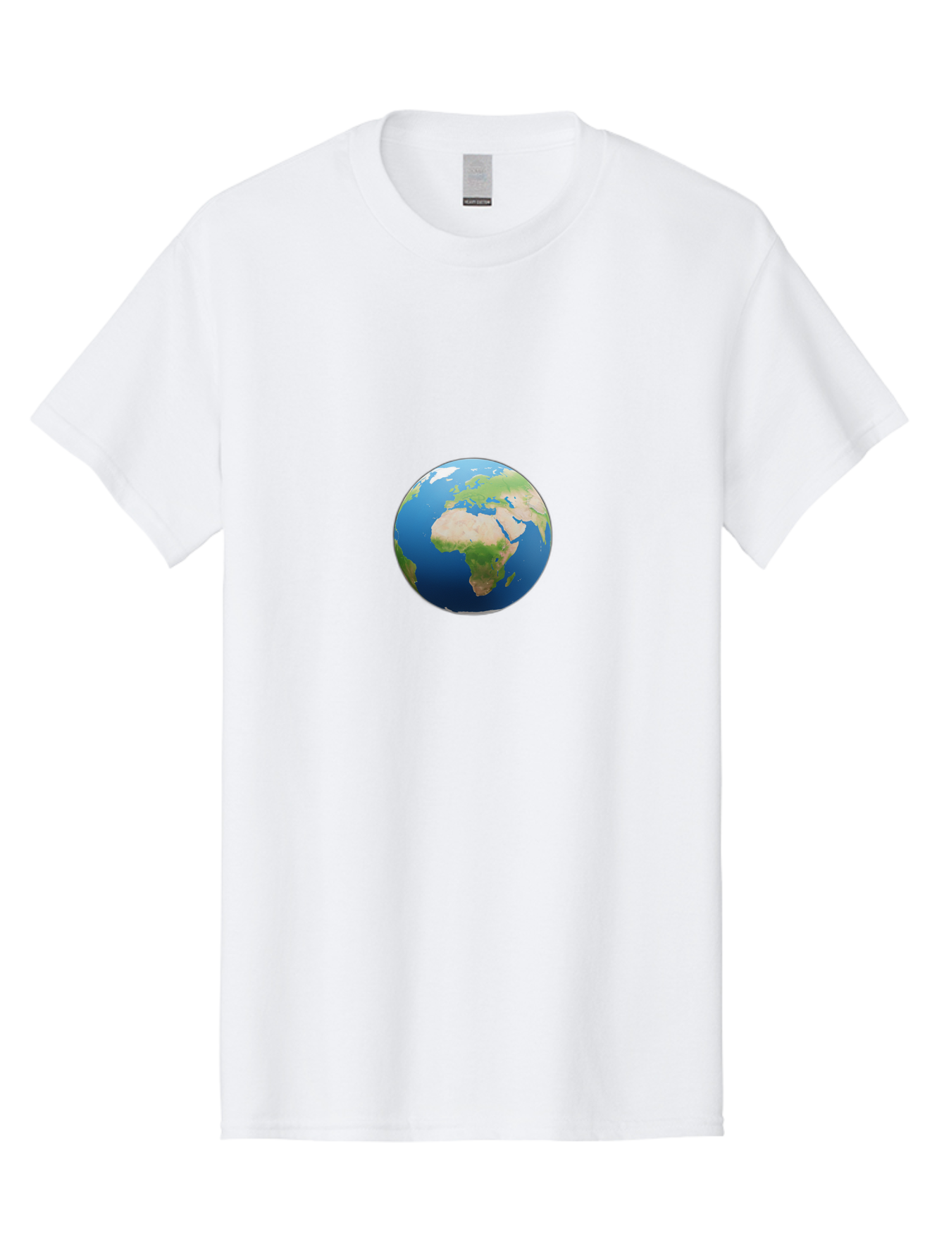 Globe Men'S Graphic Tee, 100% Cotton, Comfortable Casual Summer Wear, Machine Washable, Globe Showing Africa And Europe, World Map, Global View, International Geography, Planet Earth, Blue Oceans, Green Landmasses, 3D Rendering, Baa764 7