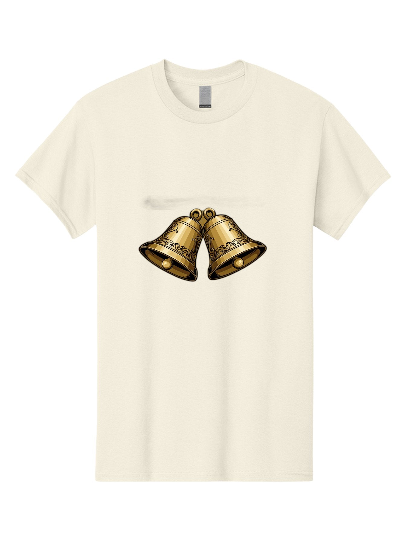 Golden-Bells-2 Men'S Graphic Tee, 100% Cotton, Comfortable Casual Summer Wear, Machine Washable, Golden Bells, Decorative Bells, Ornate Design, Festive Decor, Holiday Decorations, Vintage Style, Luxurious Feel, Celebratory Atmosphere Baa769 11
