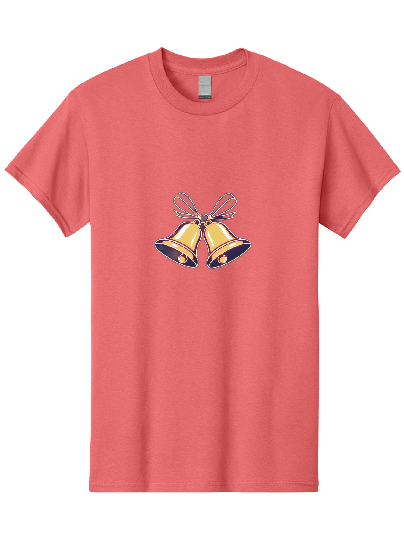 Golden-Bells-3 Men'S Graphic Tee, 100% Cotton, Comfortable Casual Summer Wear, Machine Washable, Christmas Bells, Golden Bells, Festive Decor, Holiday Decorations, Christmas Ornaments, Festive Atmosphere, Winter Wonderland, Seasonal Greetings Baa770 13