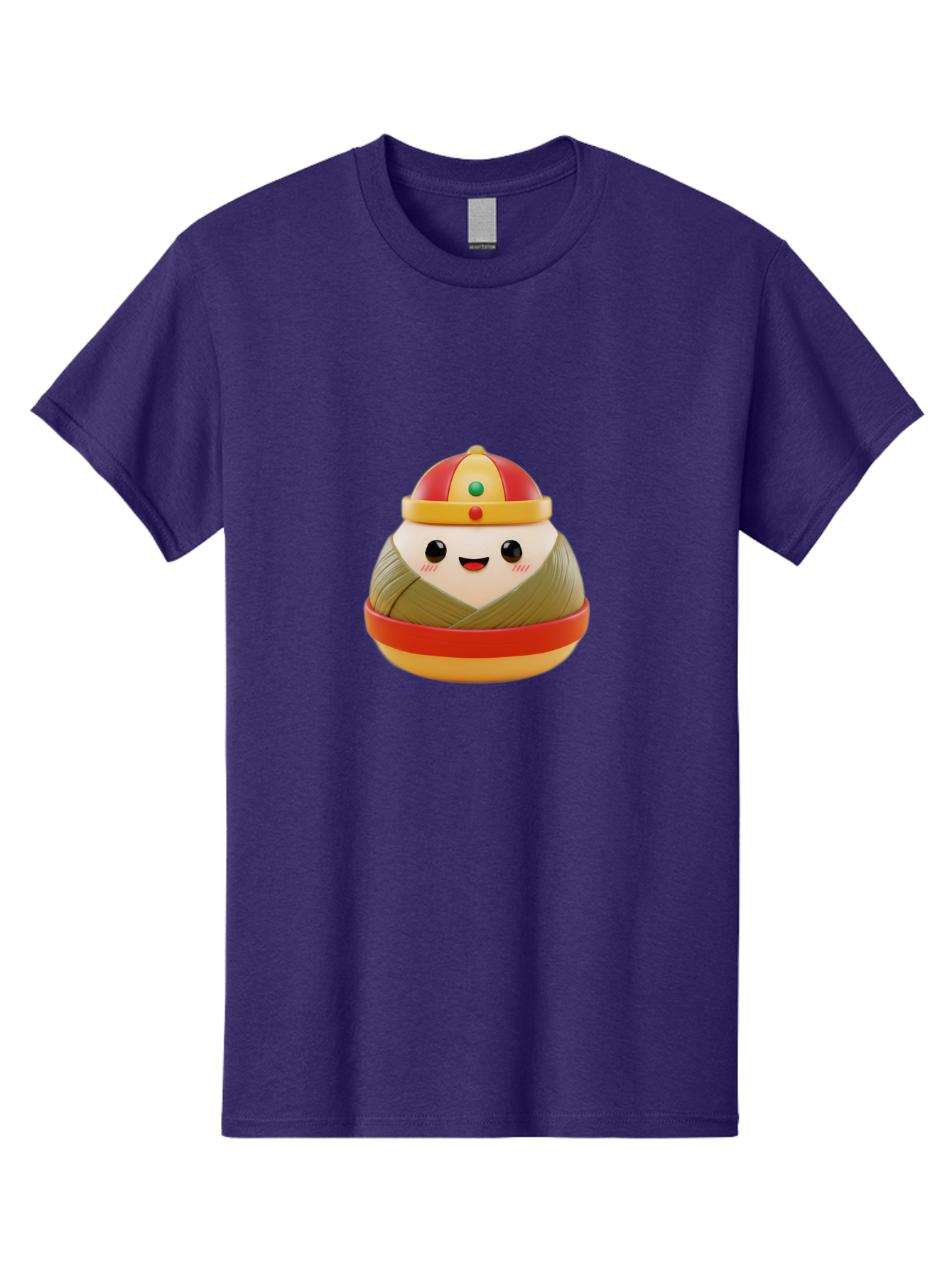 Gyoza-Prince Men'S Graphic Tee, 100% Cotton, Comfortable Casual Summer Wear, Machine Washable, Gyoza, Cartoon Character, Red And Gold Crown, Kawaii Face, Dumpling, Japanese Food, Fun Design, Cute, Cartoon Style, Playful, Foodie Art, Baa777 7