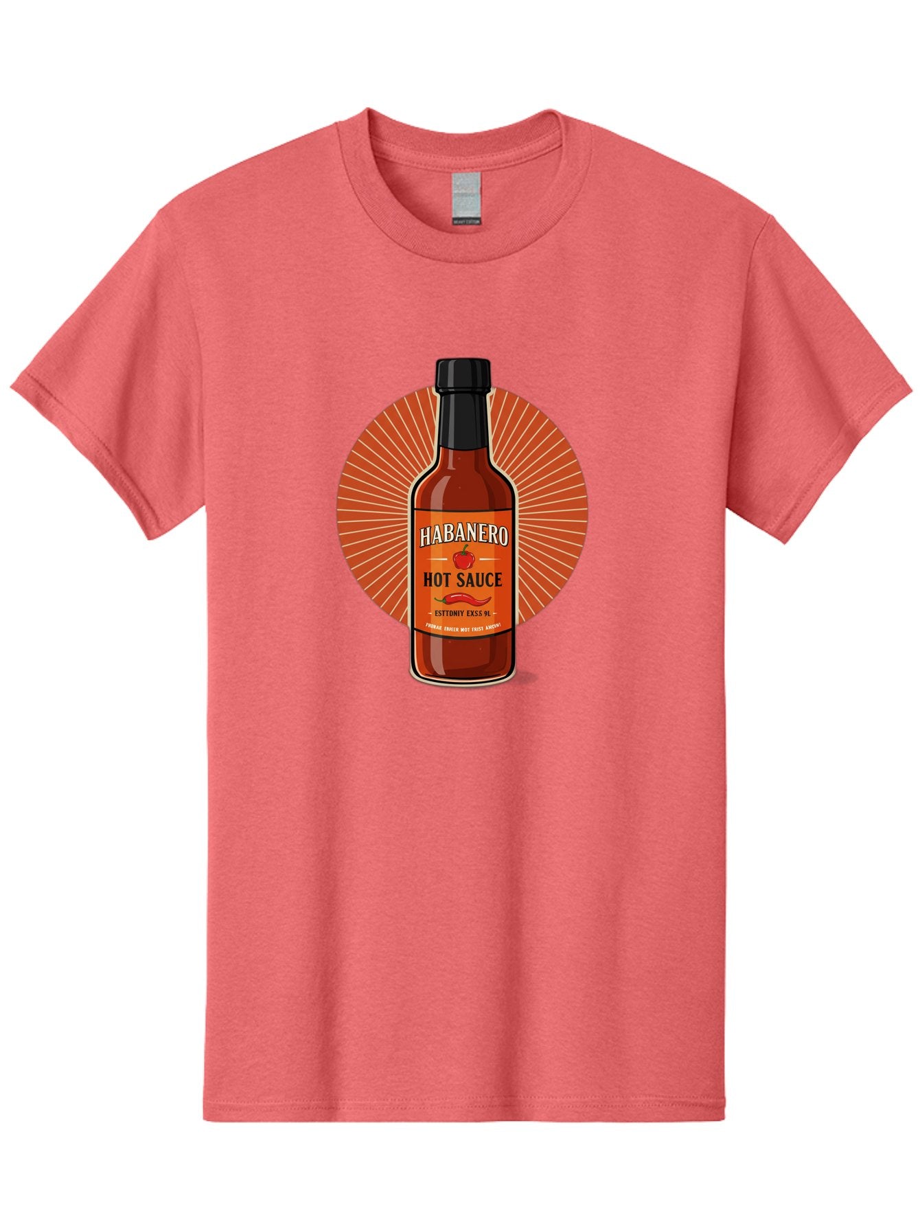 Habanero-Hot-Sauce Men'S Graphic Tee, 100% Cotton, Comfortable Casual Summer Wear, Machine Washable, Habanero Peppers, Hot Sauce Bottle, Spicy Condiment, Fiery Flavor, Condiment Packaging, Habanero Sauce, Hot Sauce Label, Chili Pepper, Baa778 15