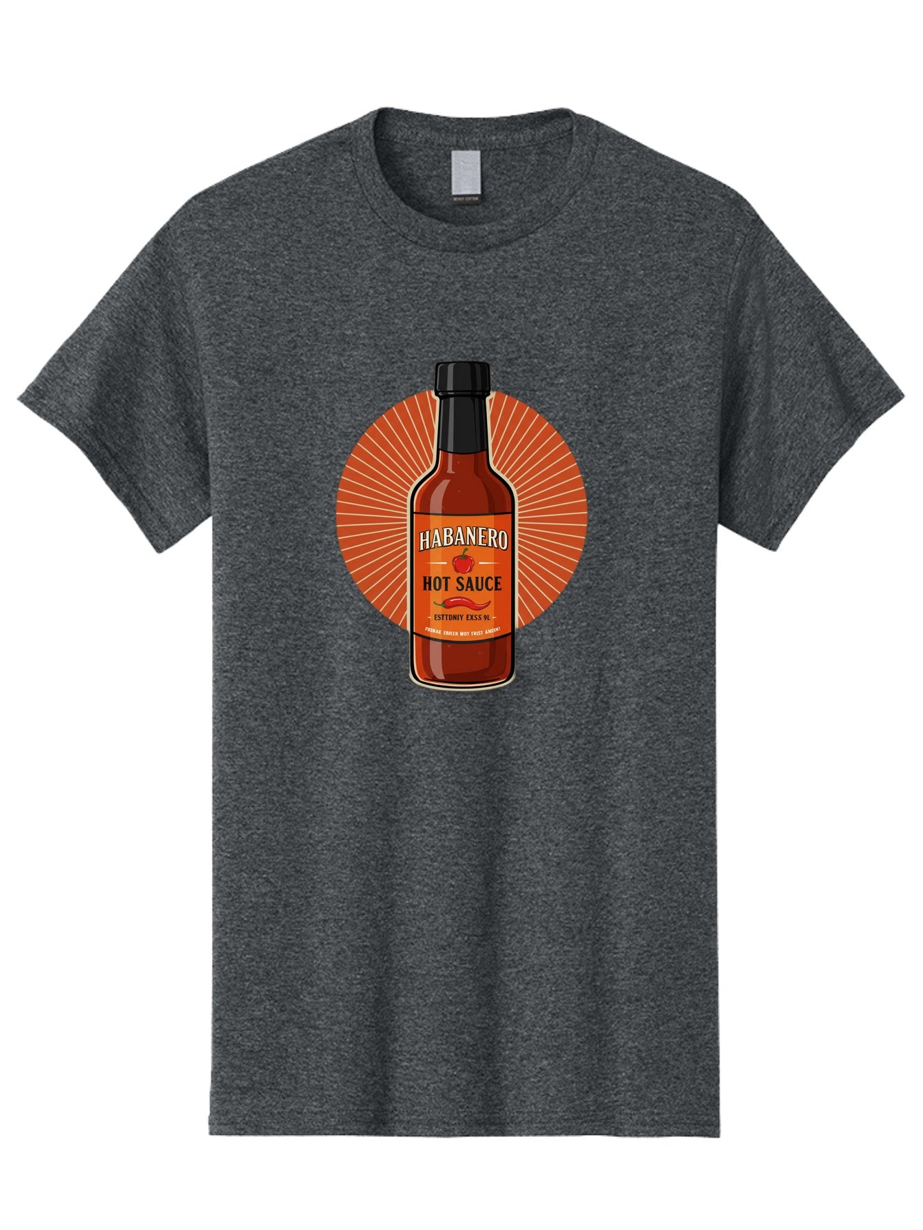 Habanero-Hot-Sauce Men'S Graphic Tee, 100% Cotton, Comfortable Casual Summer Wear, Machine Washable, Habanero Peppers, Hot Sauce Bottle, Spicy Condiment, Fiery Flavor, Condiment Packaging, Habanero Sauce, Hot Sauce Label, Chili Pepper, Baa778 11