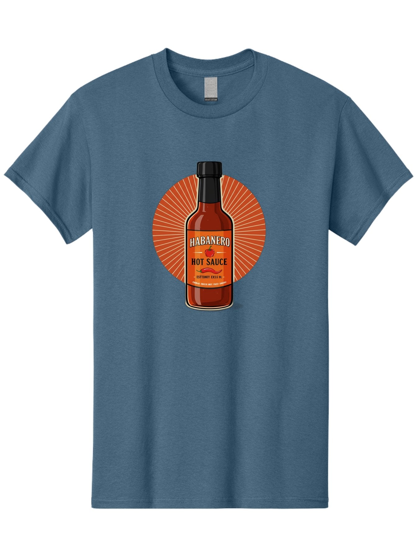 Habanero-Hot-Sauce Men'S Graphic Tee, 100% Cotton, Comfortable Casual Summer Wear, Machine Washable, Habanero Peppers, Hot Sauce Bottle, Spicy Condiment, Fiery Flavor, Condiment Packaging, Habanero Sauce, Hot Sauce Label, Chili Pepper, Baa778 10
