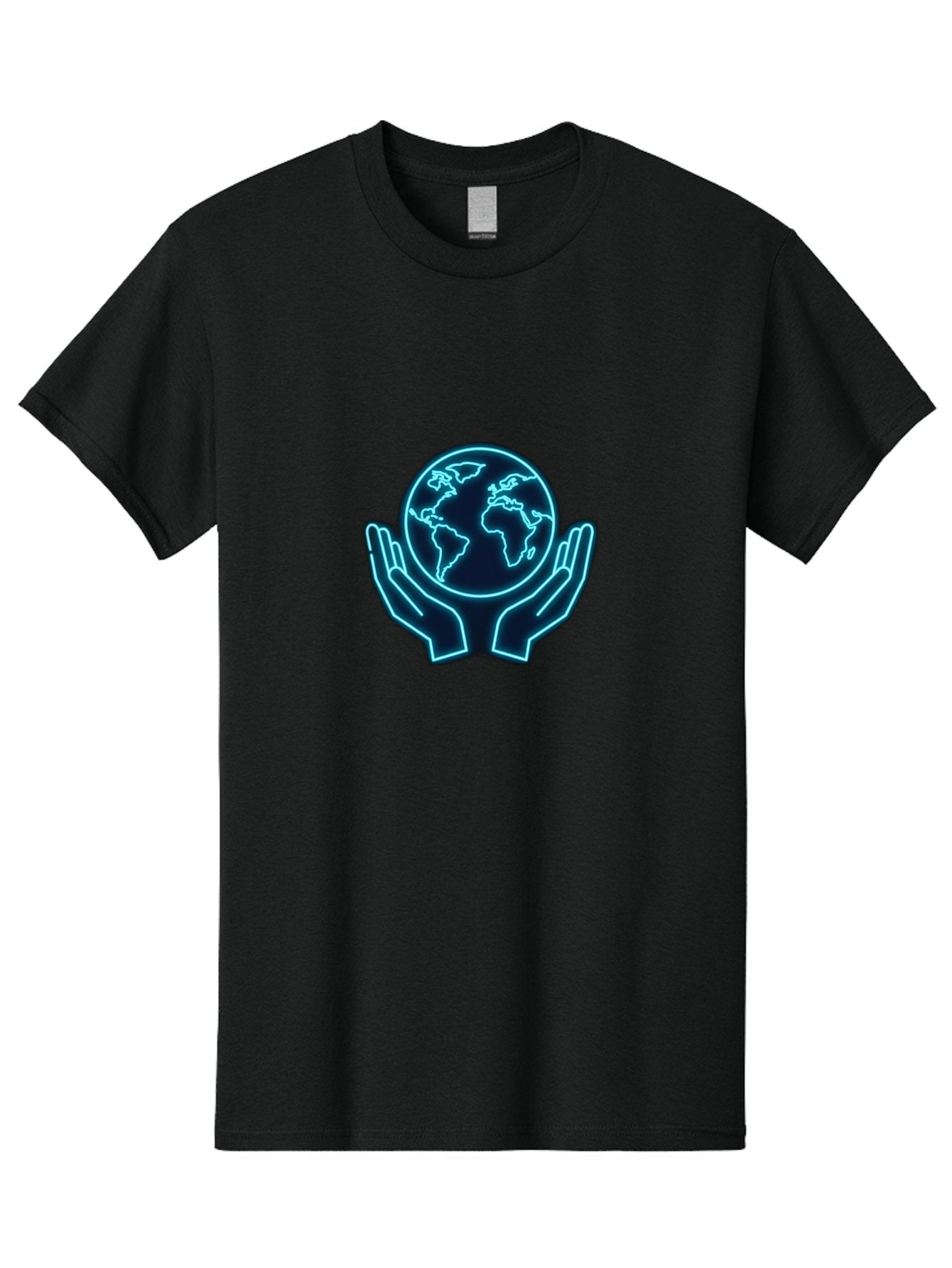 Hands-Holding-Earth Men'S Graphic Tee, 100% Cotton, Comfortable Casual Summer Wear, Machine Washable, Globe Held By Hands, Earth Conservation, Protection, Care For The Planet, Sustainability, Eco-Friendly, Environmental Protection, Baa779 10
