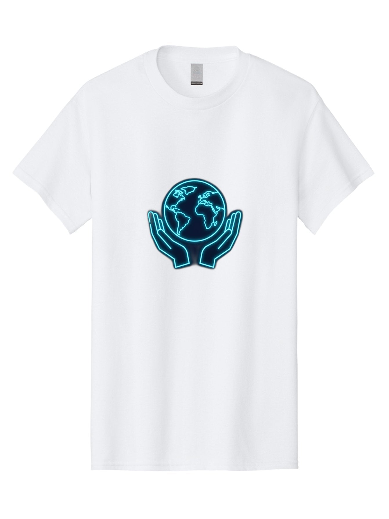 Hands-Holding-Earth Men'S Graphic Tee, 100% Cotton, Comfortable Casual Summer Wear, Machine Washable, Globe Held By Hands, Earth Conservation, Protection, Care For The Planet, Sustainability, Eco-Friendly, Environmental Protection, Baa779 11