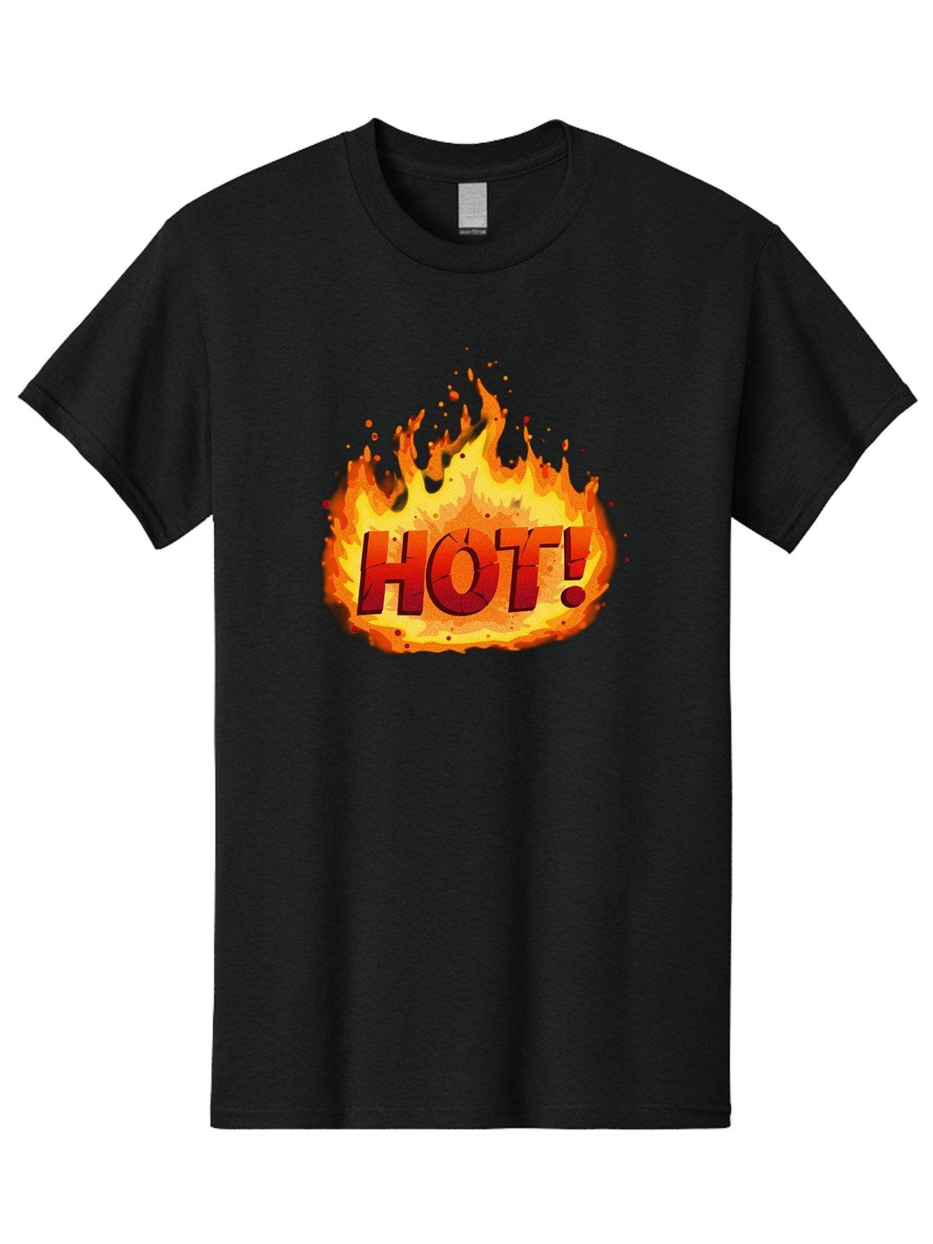 Hot-10 Men'S Graphic Tee, 100% Cotton, Comfortable Casual Summer Wear, Machine Washable, Flaming Text, Hot!, Burning Flames, Bold Font, Fiery Design, Attention-Grabbing Graphic, Intense Illustration, Passionate Visuals, Dramatic Effect Baa798 6