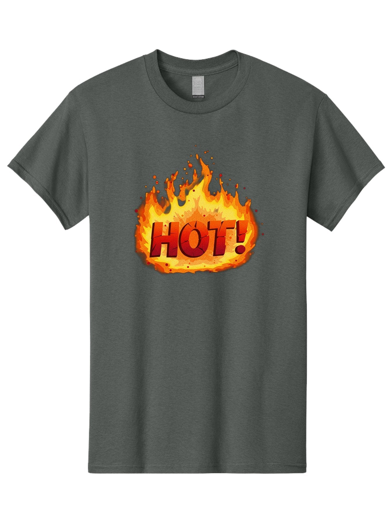 Hot-10 Men'S Graphic Tee, 100% Cotton, Comfortable Casual Summer Wear, Machine Washable, Flaming Text, Hot!, Burning Flames, Bold Font, Fiery Design, Attention-Grabbing Graphic, Intense Illustration, Passionate Visuals, Dramatic Effect Baa798 11