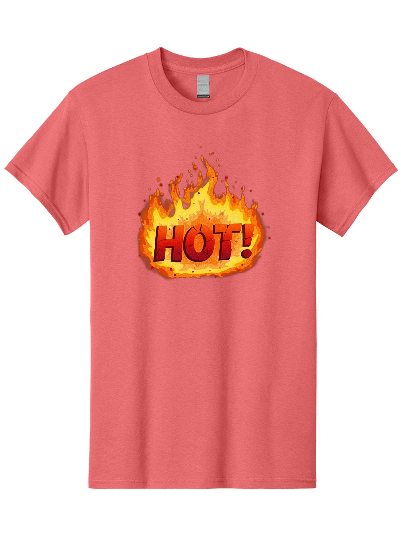 Hot-10 Men'S Graphic Tee, 100% Cotton, Comfortable Casual Summer Wear, Machine Washable, Flaming Text, Hot!, Burning Flames, Bold Font, Fiery Design, Attention-Grabbing Graphic, Intense Illustration, Passionate Visuals, Dramatic Effect Baa798 8