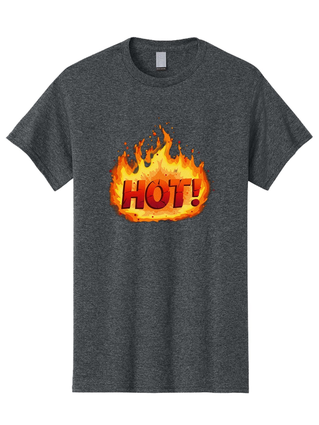Hot-10 Men'S Graphic Tee, 100% Cotton, Comfortable Casual Summer Wear, Machine Washable, Flaming Text, Hot!, Burning Flames, Bold Font, Fiery Design, Attention-Grabbing Graphic, Intense Illustration, Passionate Visuals, Dramatic Effect Baa798 4