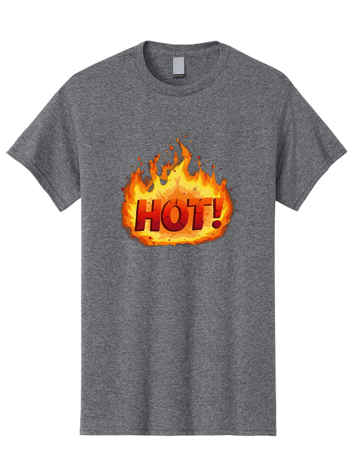 Hot-10 Men'S Graphic Tee, 100% Cotton, Comfortable Casual Summer Wear, Machine Washable, Flaming Text, Hot!, Burning Flames, Bold Font, Fiery Design, Attention-Grabbing Graphic, Intense Illustration, Passionate Visuals, Dramatic Effect Baa798 7