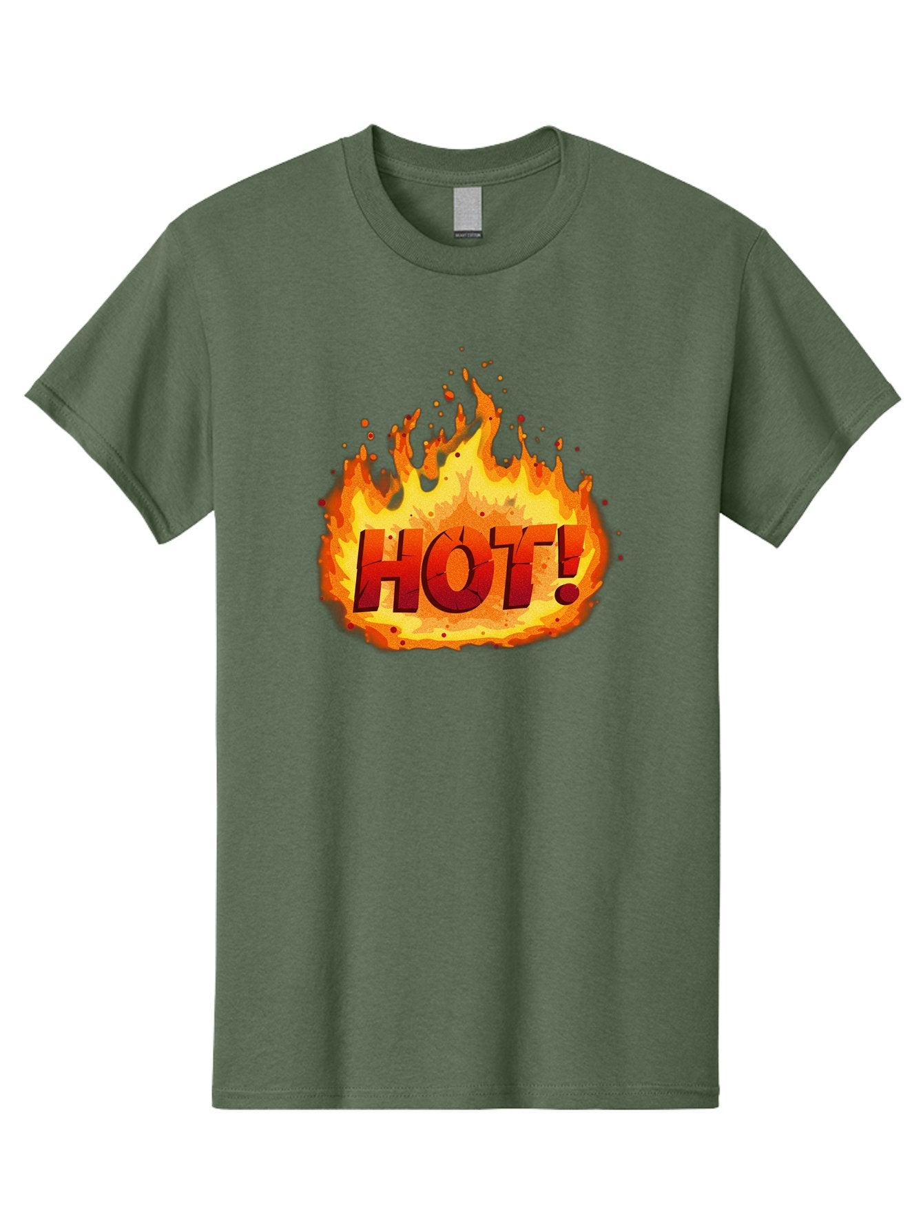 Hot-10 Men'S Graphic Tee, 100% Cotton, Comfortable Casual Summer Wear, Machine Washable, Flaming Text, Hot!, Burning Flames, Bold Font, Fiery Design, Attention-Grabbing Graphic, Intense Illustration, Passionate Visuals, Dramatic Effect Baa798