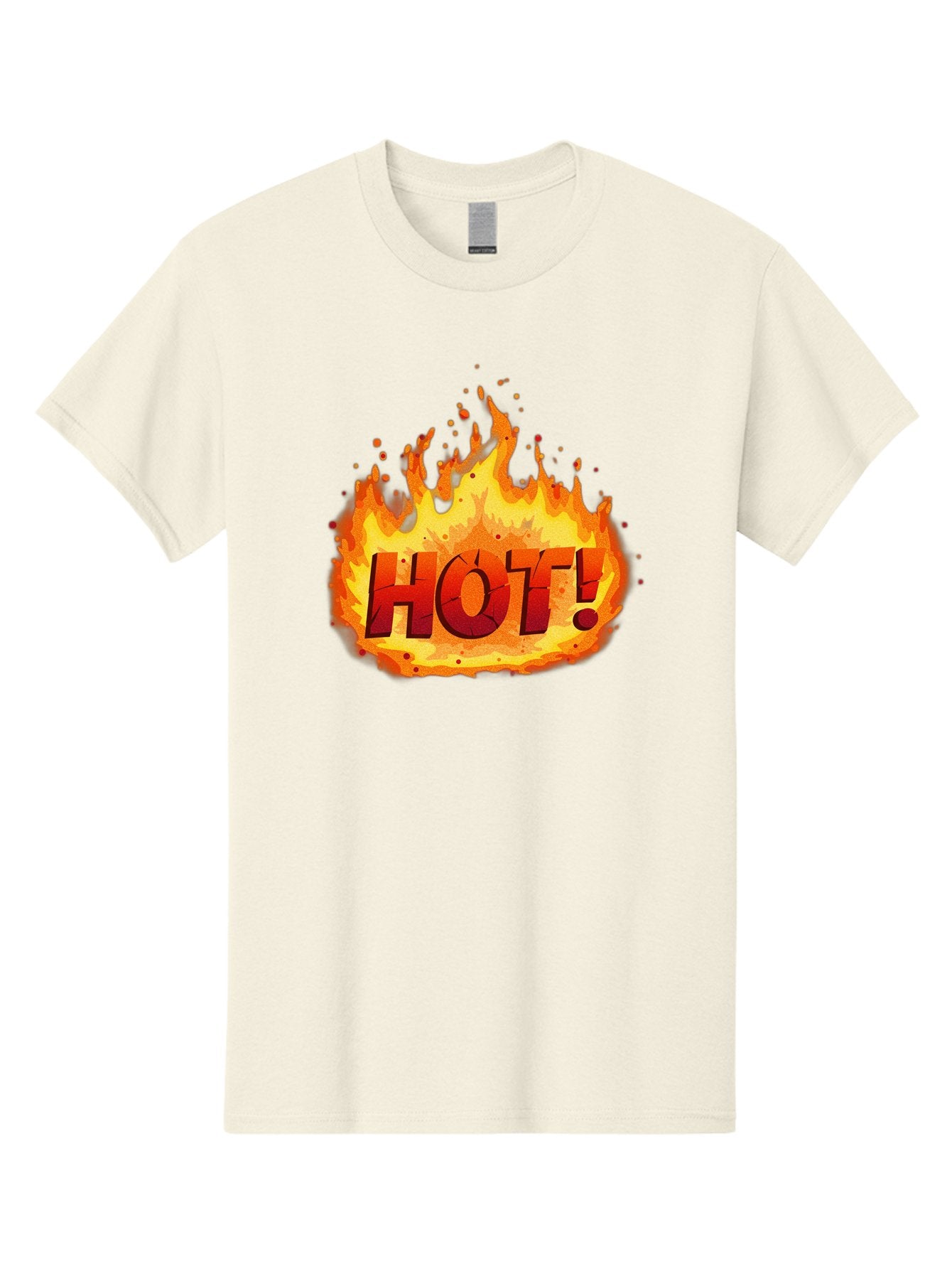 Hot-10 Men'S Graphic Tee, 100% Cotton, Comfortable Casual Summer Wear, Machine Washable, Flaming Text, Hot!, Burning Flames, Bold Font, Fiery Design, Attention-Grabbing Graphic, Intense Illustration, Passionate Visuals, Dramatic Effect Baa798