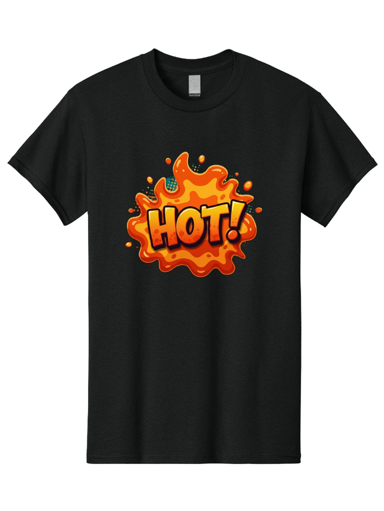 Hot-2 Men'S Graphic Tee, 100% Cotton, Comfortable Casual Summer Wear, Machine Washable, Hot Sauce, Spicy Food, Cartoon Style, Vibrant Colors, Splattered Design, Condiment, Bold Typography, Animated Art Baa801 15