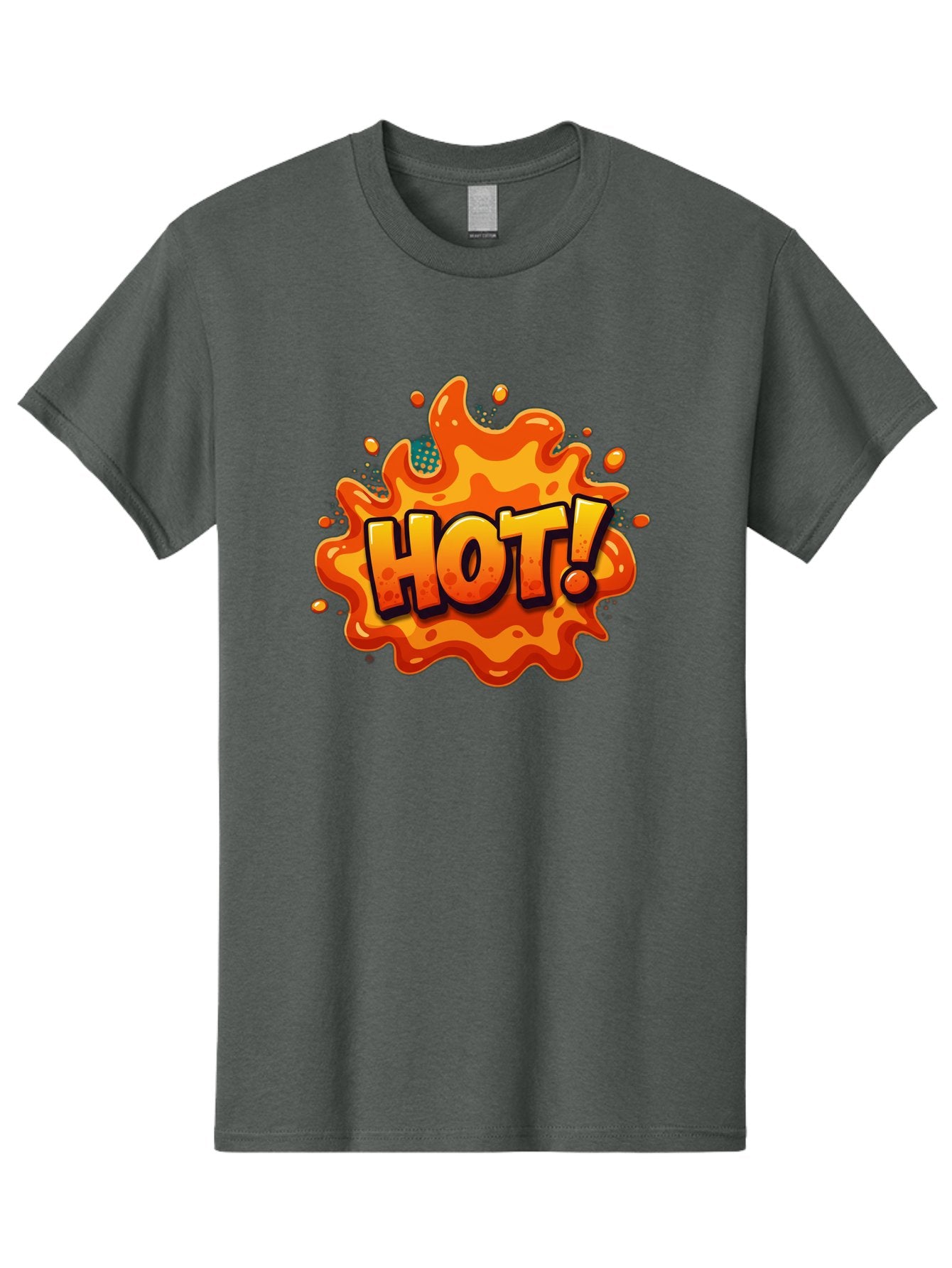 Hot-2 Men'S Graphic Tee, 100% Cotton, Comfortable Casual Summer Wear, Machine Washable, Hot Sauce, Spicy Food, Cartoon Style, Vibrant Colors, Splattered Design, Condiment, Bold Typography, Animated Art Baa801 3