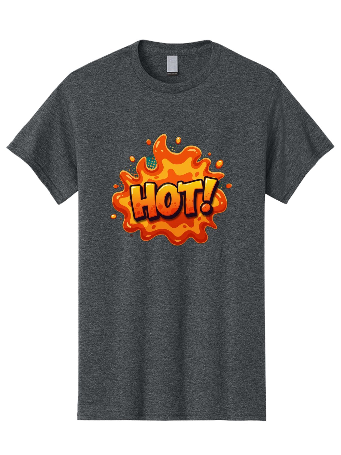 Hot-2 Men'S Graphic Tee, 100% Cotton, Comfortable Casual Summer Wear, Machine Washable, Hot Sauce, Spicy Food, Cartoon Style, Vibrant Colors, Splattered Design, Condiment, Bold Typography, Animated Art Baa801 5