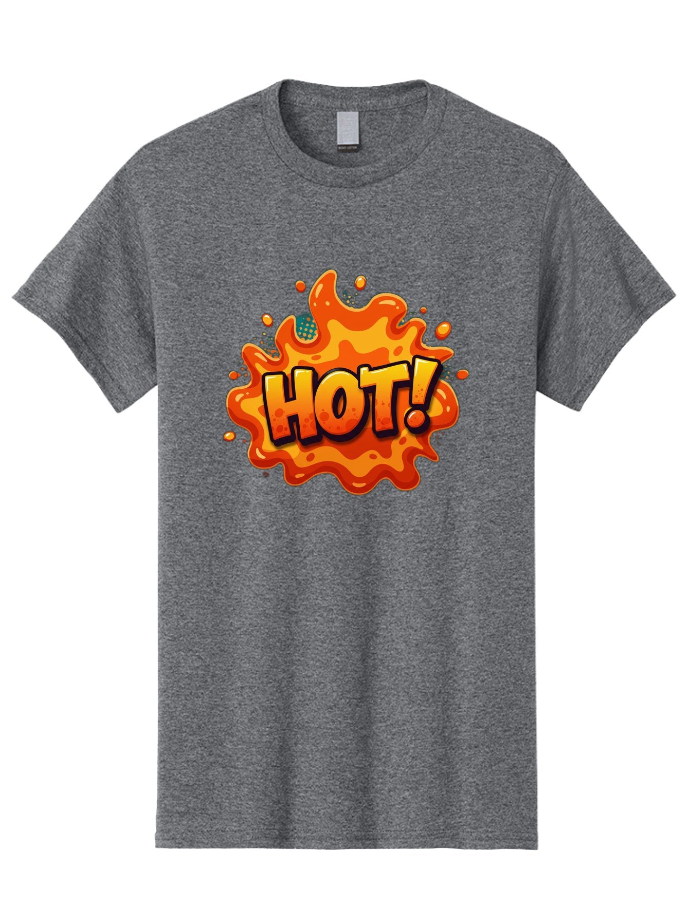 Hot-2 Men'S Graphic Tee, 100% Cotton, Comfortable Casual Summer Wear, Machine Washable, Hot Sauce, Spicy Food, Cartoon Style, Vibrant Colors, Splattered Design, Condiment, Bold Typography, Animated Art Baa801 10