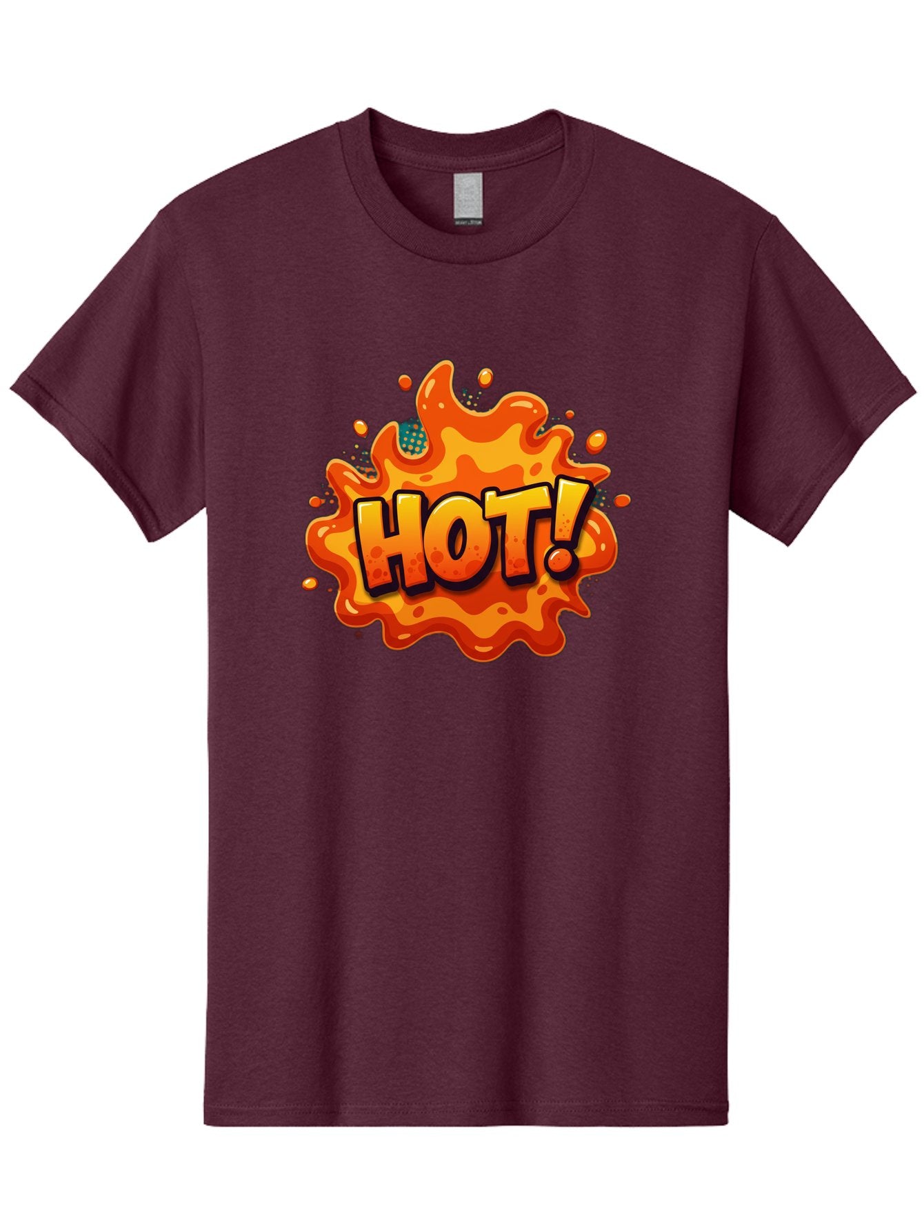 Hot-2 Men'S Graphic Tee, 100% Cotton, Comfortable Casual Summer Wear, Machine Washable, Hot Sauce, Spicy Food, Cartoon Style, Vibrant Colors, Splattered Design, Condiment, Bold Typography, Animated Art Baa801 8