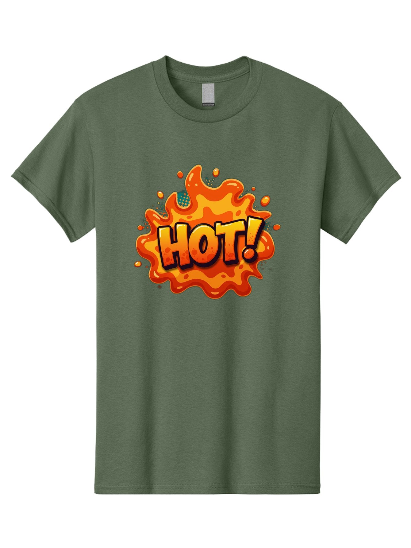 Hot-2 Men'S Graphic Tee, 100% Cotton, Comfortable Casual Summer Wear, Machine Washable, Hot Sauce, Spicy Food, Cartoon Style, Vibrant Colors, Splattered Design, Condiment, Bold Typography, Animated Art Baa801 7