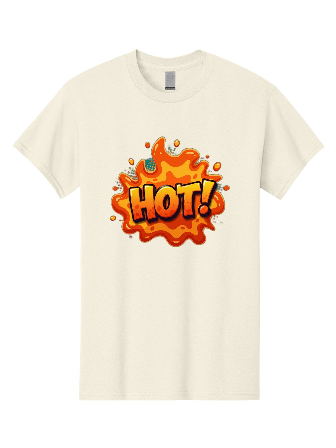 Hot-2 Men'S Graphic Tee, 100% Cotton, Comfortable Casual Summer Wear, Machine Washable, Hot Sauce, Spicy Food, Cartoon Style, Vibrant Colors, Splattered Design, Condiment, Bold Typography, Animated Art Baa801 14