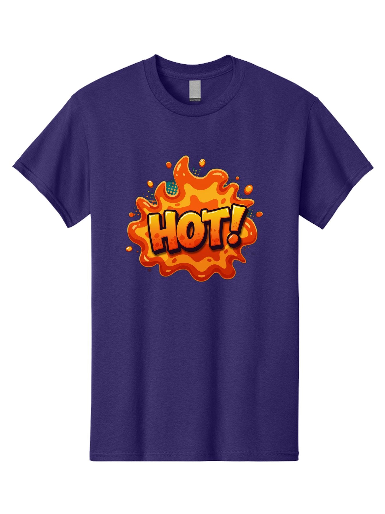 Hot-2 Men'S Graphic Tee, 100% Cotton, Comfortable Casual Summer Wear, Machine Washable, Hot Sauce, Spicy Food, Cartoon Style, Vibrant Colors, Splattered Design, Condiment, Bold Typography, Animated Art Baa801 13