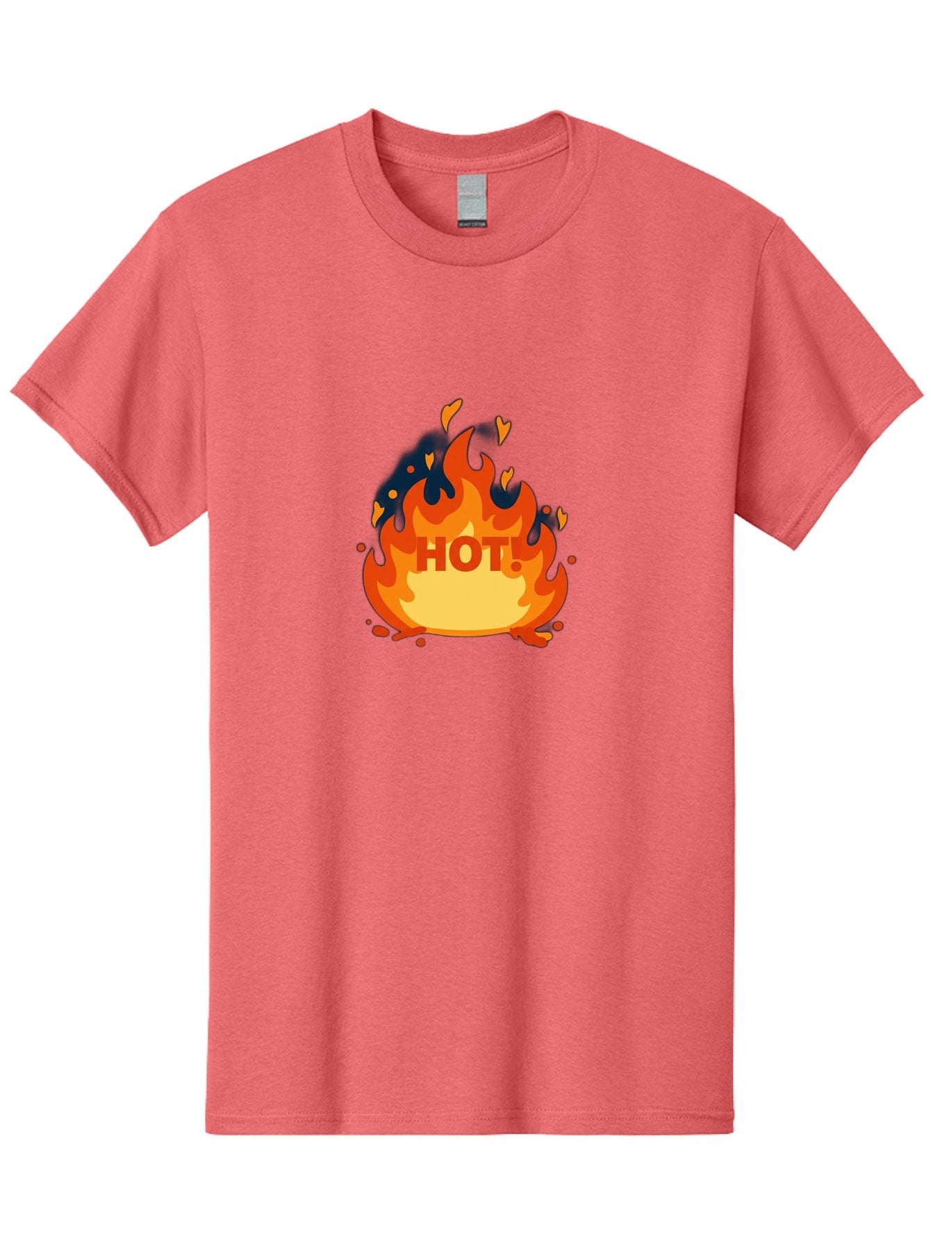 Hot-3 Men'S Graphic Tee, 100% Cotton, Comfortable Casual Summer Wear, Machine Washable, Fire Flames, Hot Graphic, Vibrant Design, Bold Typography, Fiery Elements, Passionate Icon, Trendy Illustration, Energetic Artwork, Baa802 5