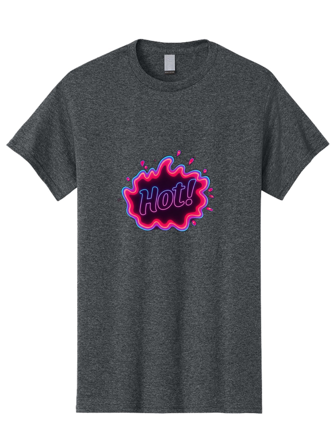 Hot-4 Men'S Graphic Tee, 100% Cotton, Comfortable Casual Summer Wear, Machine Washable, Neon Sign, Hot Sale, Comic Book Style, Pop Art, Vibrant Pink, Blue Glow, Dynamic Graphics, Attention-Grabbing Design, Trendy Visuals, Energetic Feel, Baa803 11