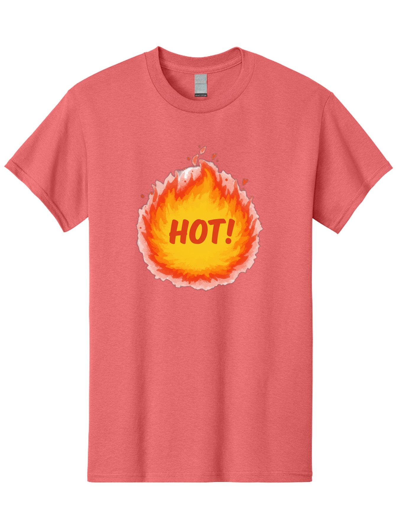 Hot-5 Men'S Graphic Tee, 100% Cotton, Comfortable Casual Summer Wear, Machine Washable, Fireball Graphic, Burning Flames, Hot Trending Topic, Fiery Passion, Intense Heat, Bold Red Letters, Vibrant Colors, Energetic Vibe, Baa804 10