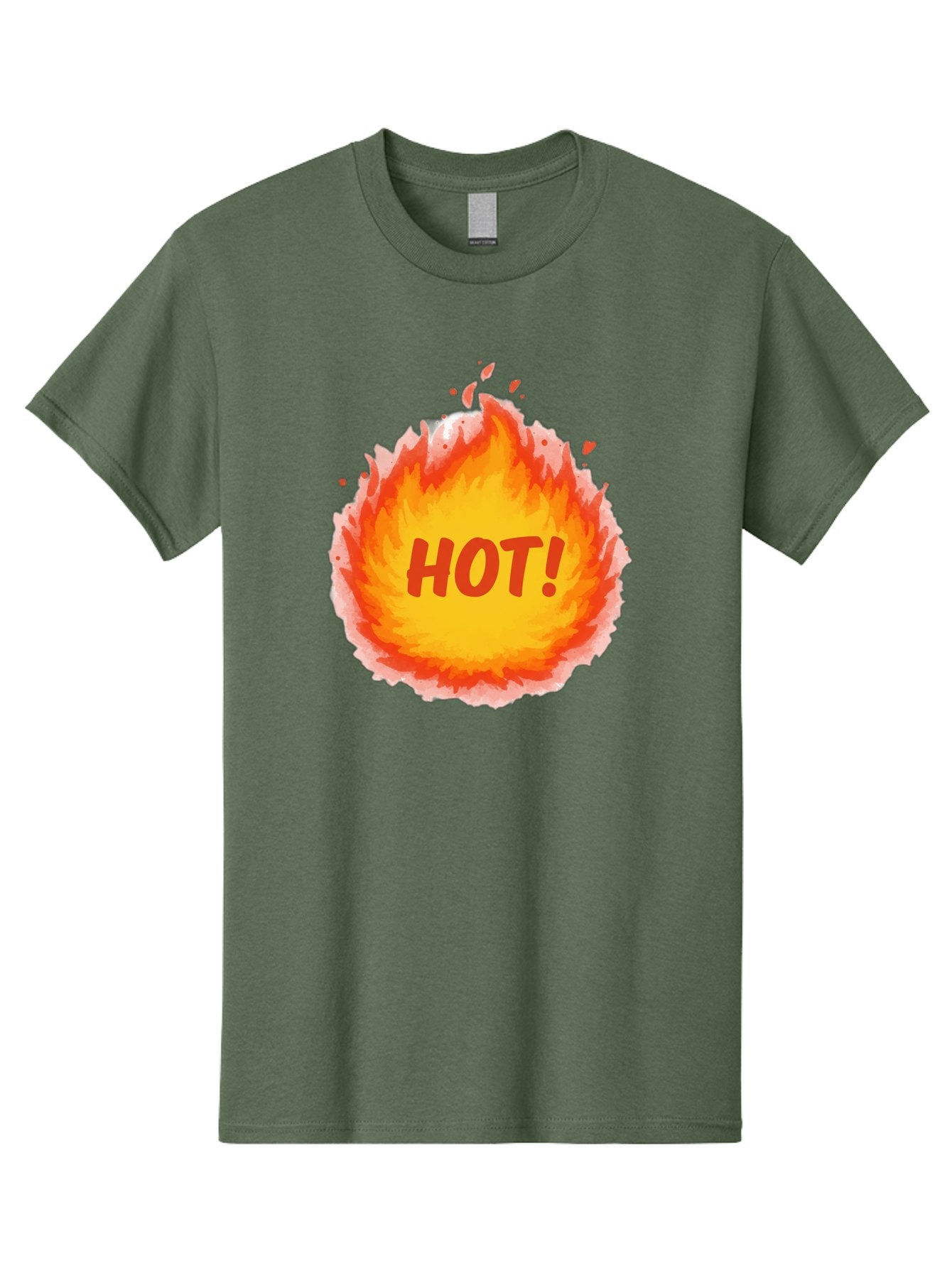 Hot-5 Men'S Graphic Tee, 100% Cotton, Comfortable Casual Summer Wear, Machine Washable, Fireball Graphic, Burning Flames, Hot Trending Topic, Fiery Passion, Intense Heat, Bold Red Letters, Vibrant Colors, Energetic Vibe, Baa804 14