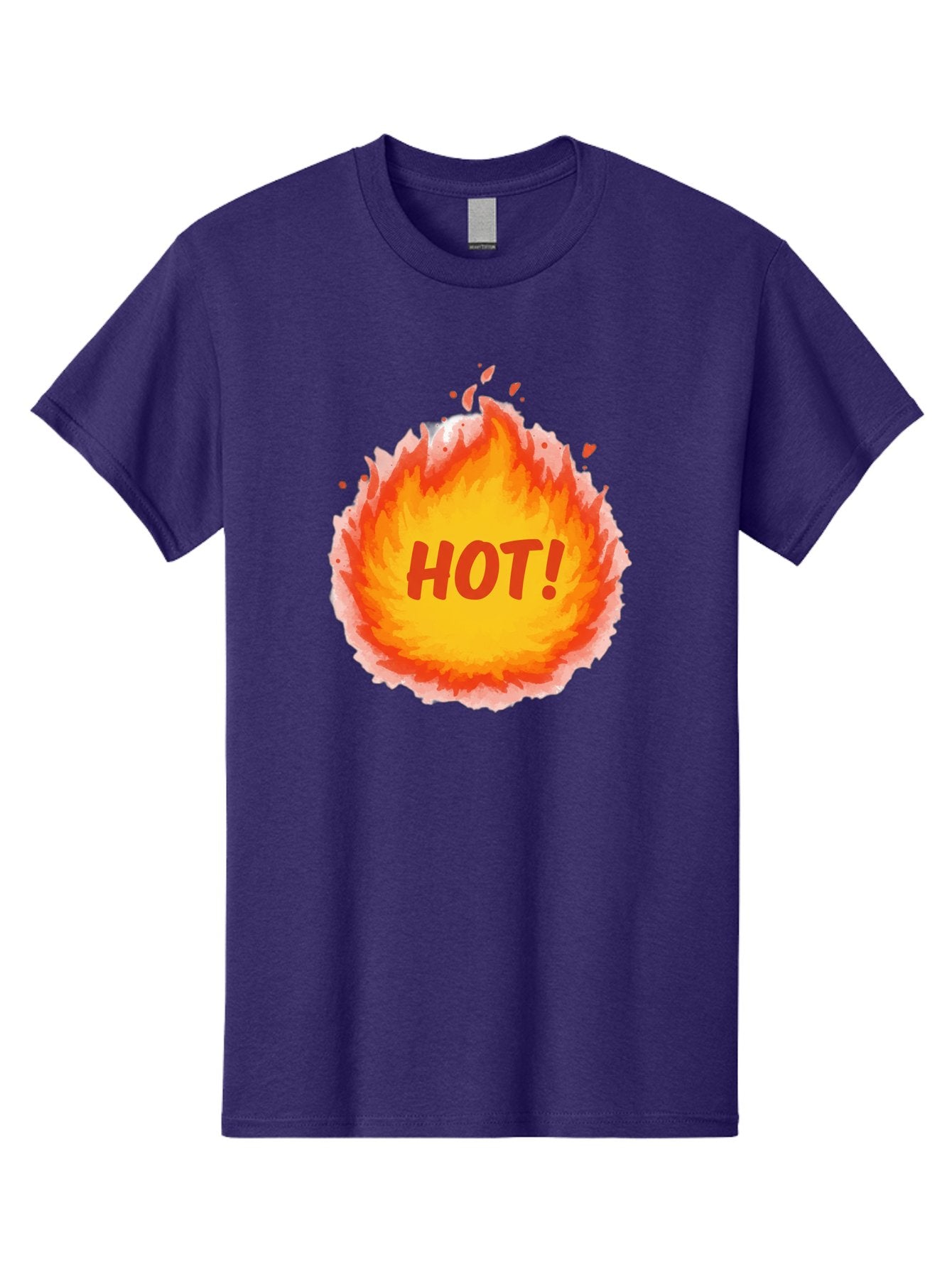 Hot-5 Men'S Graphic Tee, 100% Cotton, Comfortable Casual Summer Wear, Machine Washable, Fireball Graphic, Burning Flames, Hot Trending Topic, Fiery Passion, Intense Heat, Bold Red Letters, Vibrant Colors, Energetic Vibe, Baa804 11