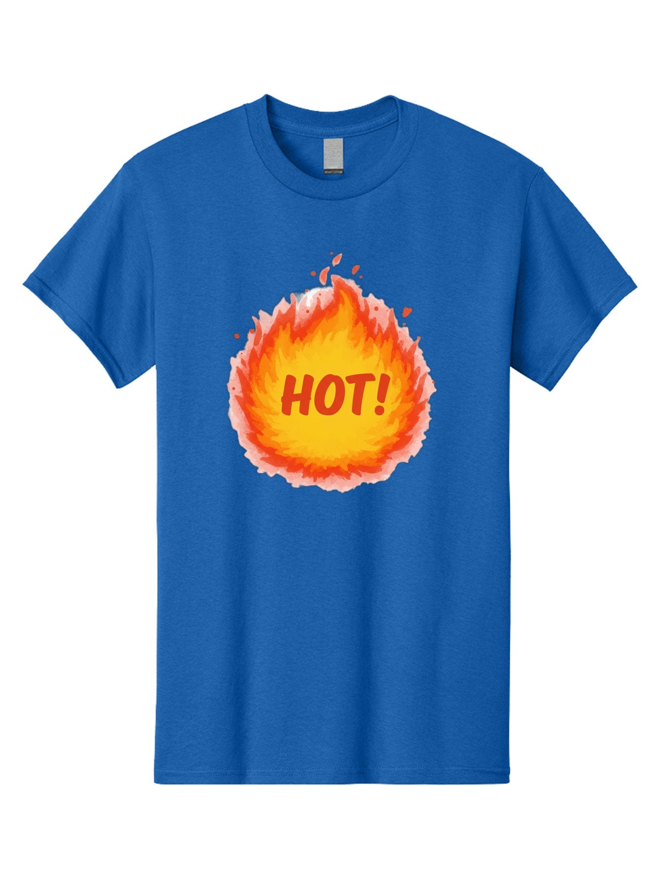 Hot-5 Men'S Graphic Tee, 100% Cotton, Comfortable Casual Summer Wear, Machine Washable, Fireball Graphic, Burning Flames, Hot Trending Topic, Fiery Passion, Intense Heat, Bold Red Letters, Vibrant Colors, Energetic Vibe, Baa804 15