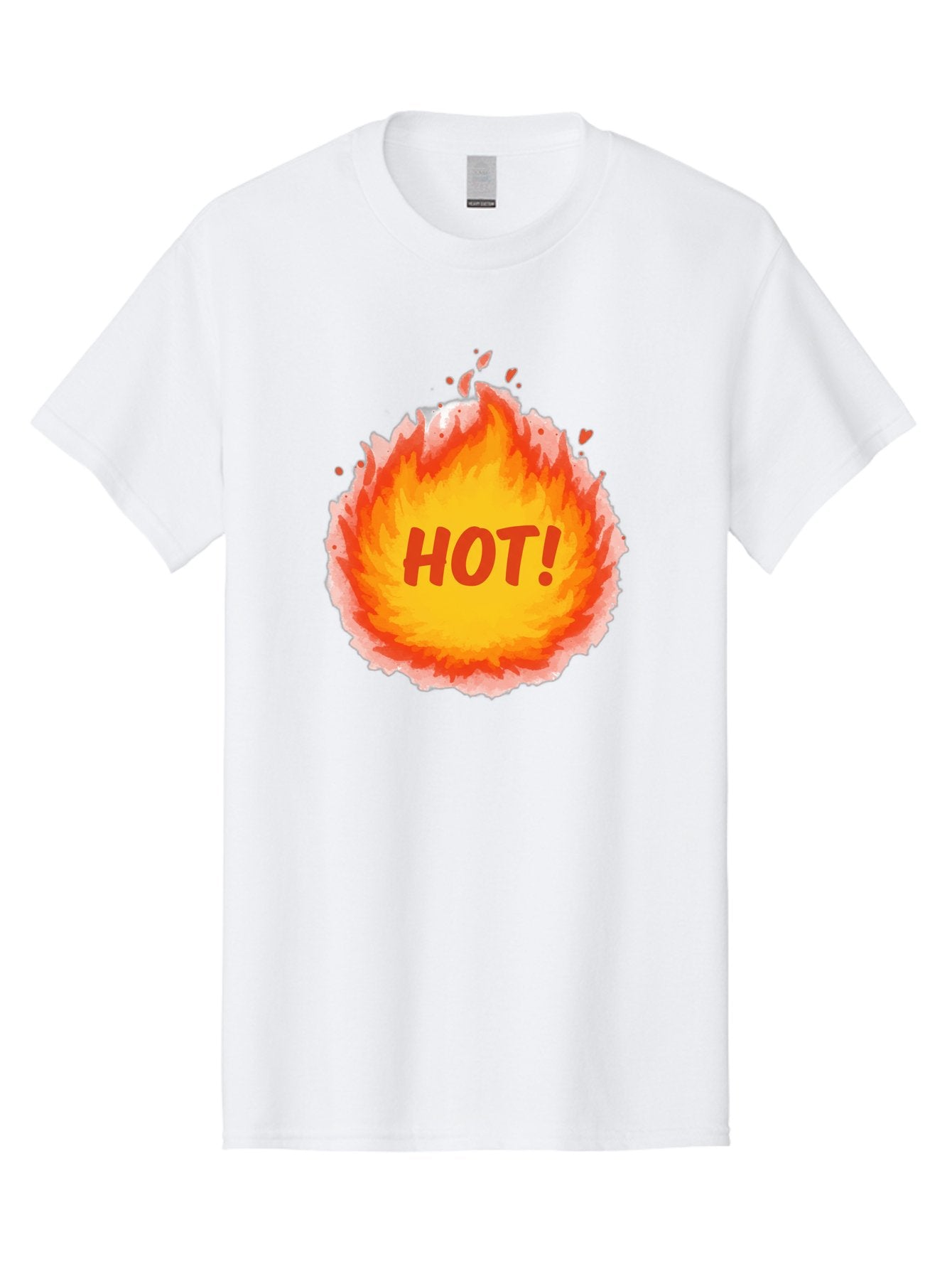 Hot-5 Men'S Graphic Tee, 100% Cotton, Comfortable Casual Summer Wear, Machine Washable, Fireball Graphic, Burning Flames, Hot Trending Topic, Fiery Passion, Intense Heat, Bold Red Letters, Vibrant Colors, Energetic Vibe, Baa804 6