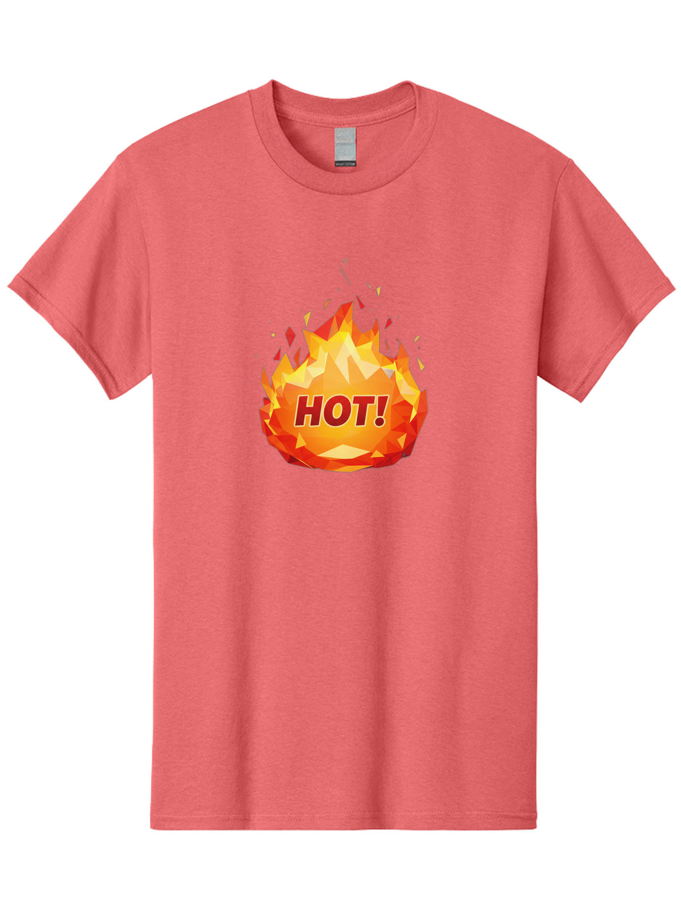 Hot-6 Men'S Graphic Tee, 100% Cotton, Comfortable Casual Summer Wear, Machine Washable, Hot Badge, Fiery Emblem, Orange Flames, Bold Text, Hot!, Burning Effect, Vibrant Graphics, Attention-Grabbing Design, Fiery Graphics, Explosive Badge Baa805 13