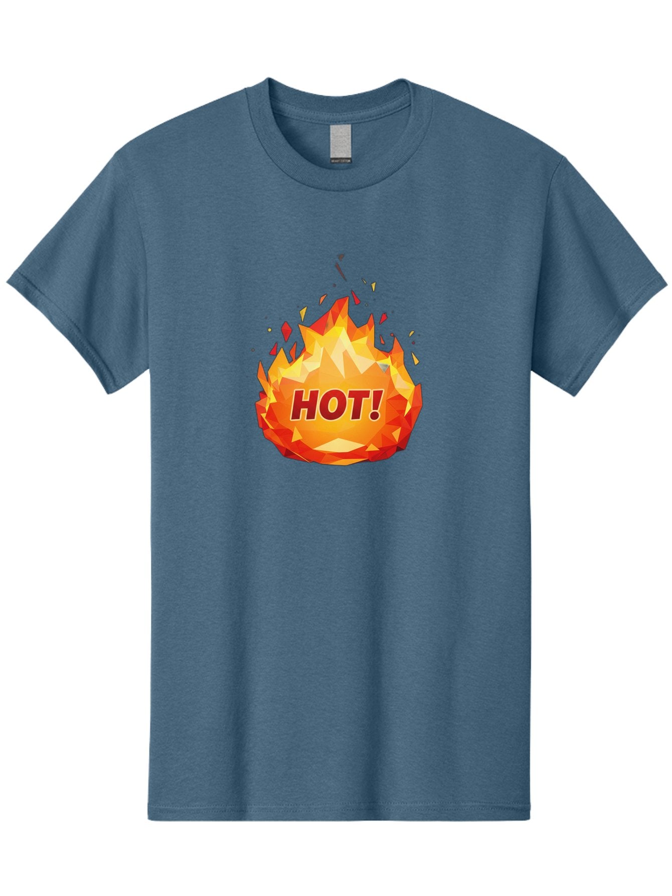 Hot-6 Men'S Graphic Tee, 100% Cotton, Comfortable Casual Summer Wear, Machine Washable, Hot Badge, Fiery Emblem, Orange Flames, Bold Text, Hot!, Burning Effect, Vibrant Graphics, Attention-Grabbing Design, Fiery Graphics, Explosive Badge Baa805 14