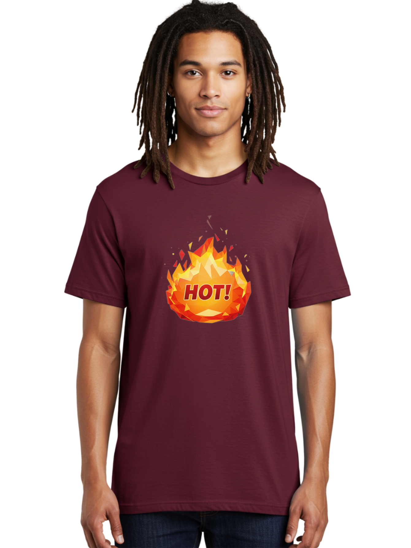 Hot-6 Men'S Graphic Tee, 100% Cotton, Comfortable Casual Summer Wear, Machine Washable, Hot Badge, Fiery Emblem, Orange Flames, Bold Text, Hot!, Burning Effect, Vibrant Graphics, Attention-Grabbing Design, Fiery Graphics, Explosive Badge Baa805 28