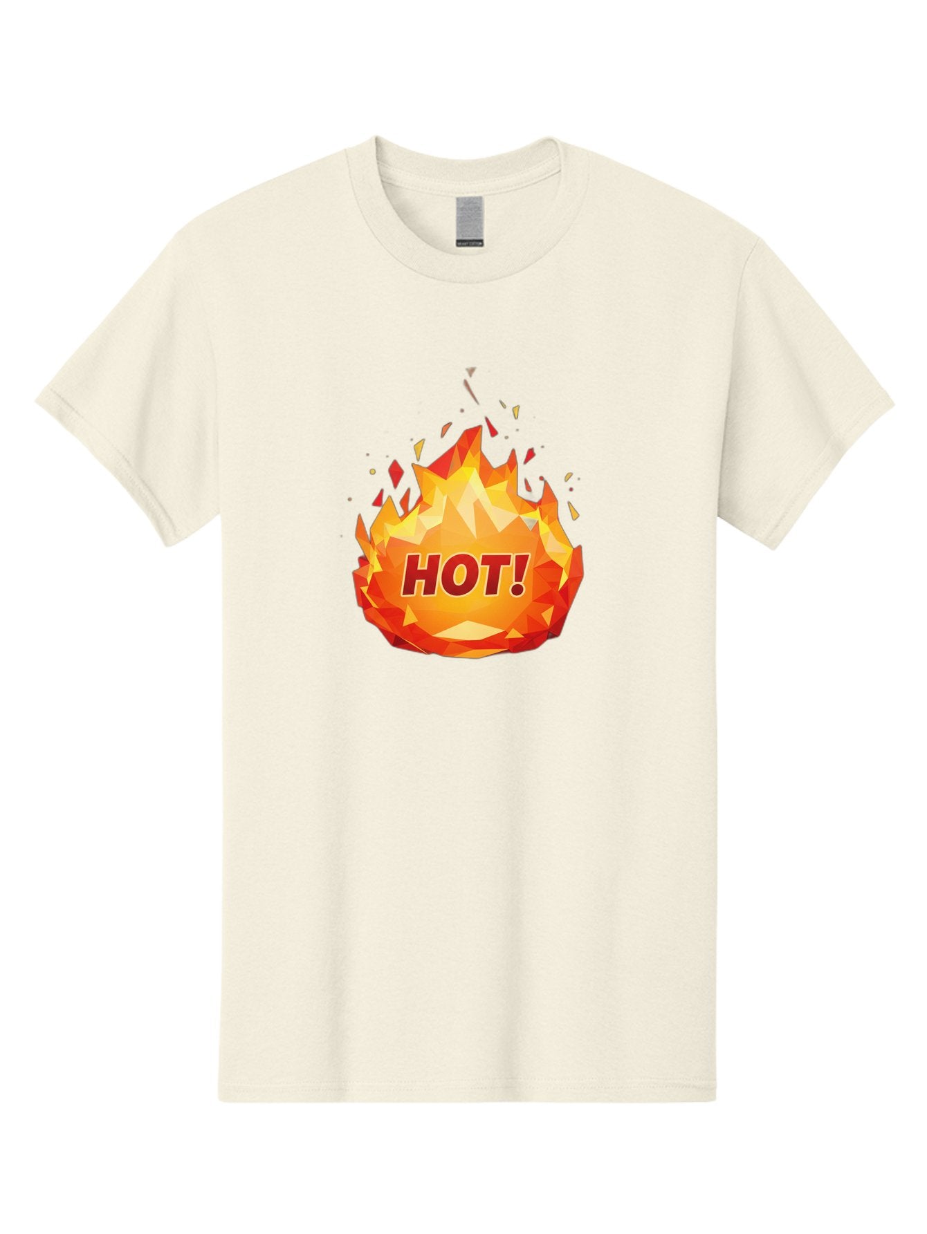 Hot-6 Men'S Graphic Tee, 100% Cotton, Comfortable Casual Summer Wear, Machine Washable, Hot Badge, Fiery Emblem, Orange Flames, Bold Text, Hot!, Burning Effect, Vibrant Graphics, Attention-Grabbing Design, Fiery Graphics, Explosive Badge Baa805 9