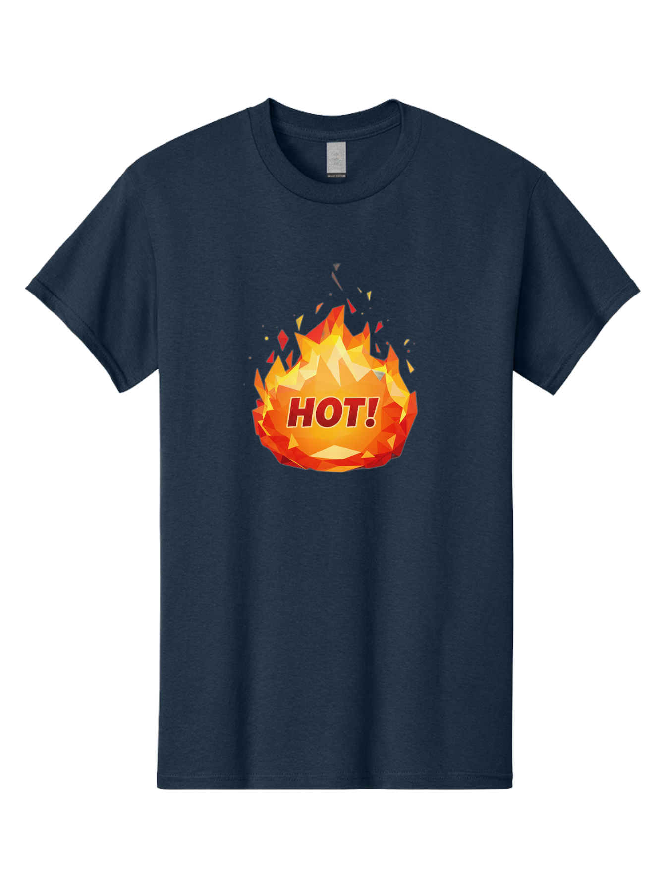 Hot-6 Men'S Graphic Tee, 100% Cotton, Comfortable Casual Summer Wear, Machine Washable, Hot Badge, Fiery Emblem, Orange Flames, Bold Text, Hot!, Burning Effect, Vibrant Graphics, Attention-Grabbing Design, Fiery Graphics, Explosive Badge Baa805 15