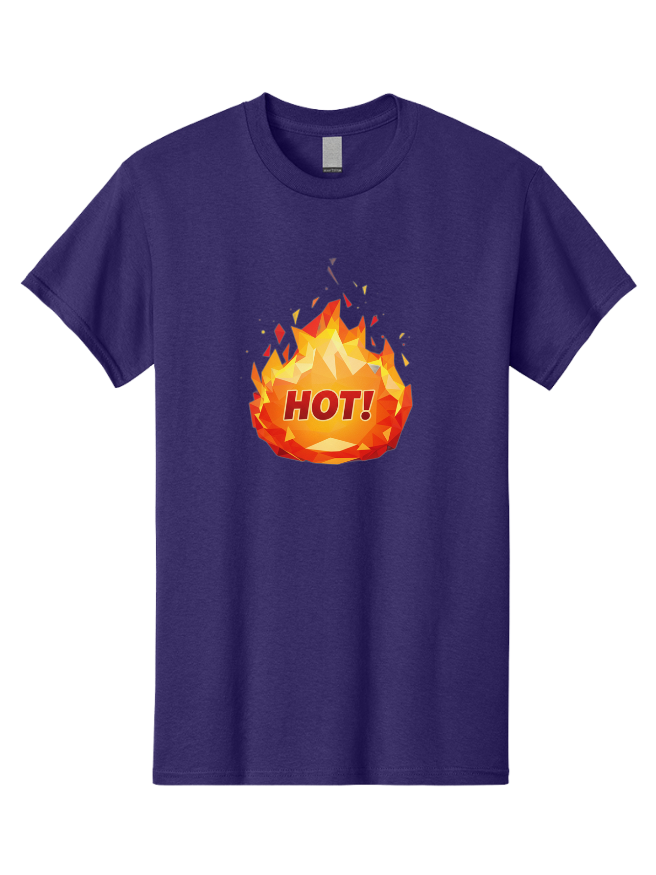 Hot-6 Men'S Graphic Tee, 100% Cotton, Comfortable Casual Summer Wear, Machine Washable, Hot Badge, Fiery Emblem, Orange Flames, Bold Text, Hot!, Burning Effect, Vibrant Graphics, Attention-Grabbing Design, Fiery Graphics, Explosive Badge Baa805 11