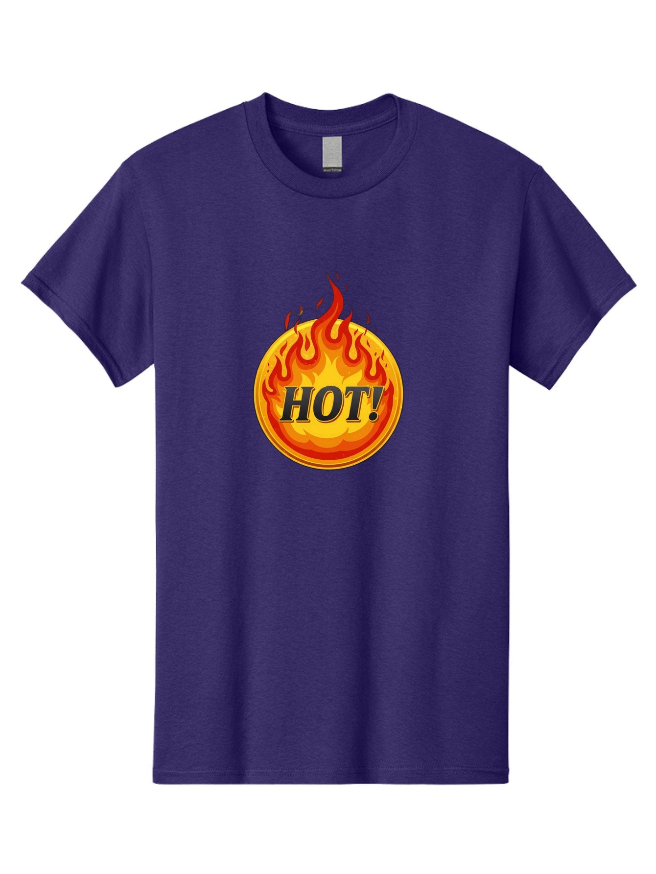 Hot-7 Men'S Graphic Tee, 100% Cotton, Comfortable Casual Summer Wear, Machine Washable, Flame Design, Fiery Graphic, Hot Item, Bold Typography, Fiery Theme, Hot! Text, Vibrant Colors, Energetic Vibe, Dynamic Illustration Baa806 10