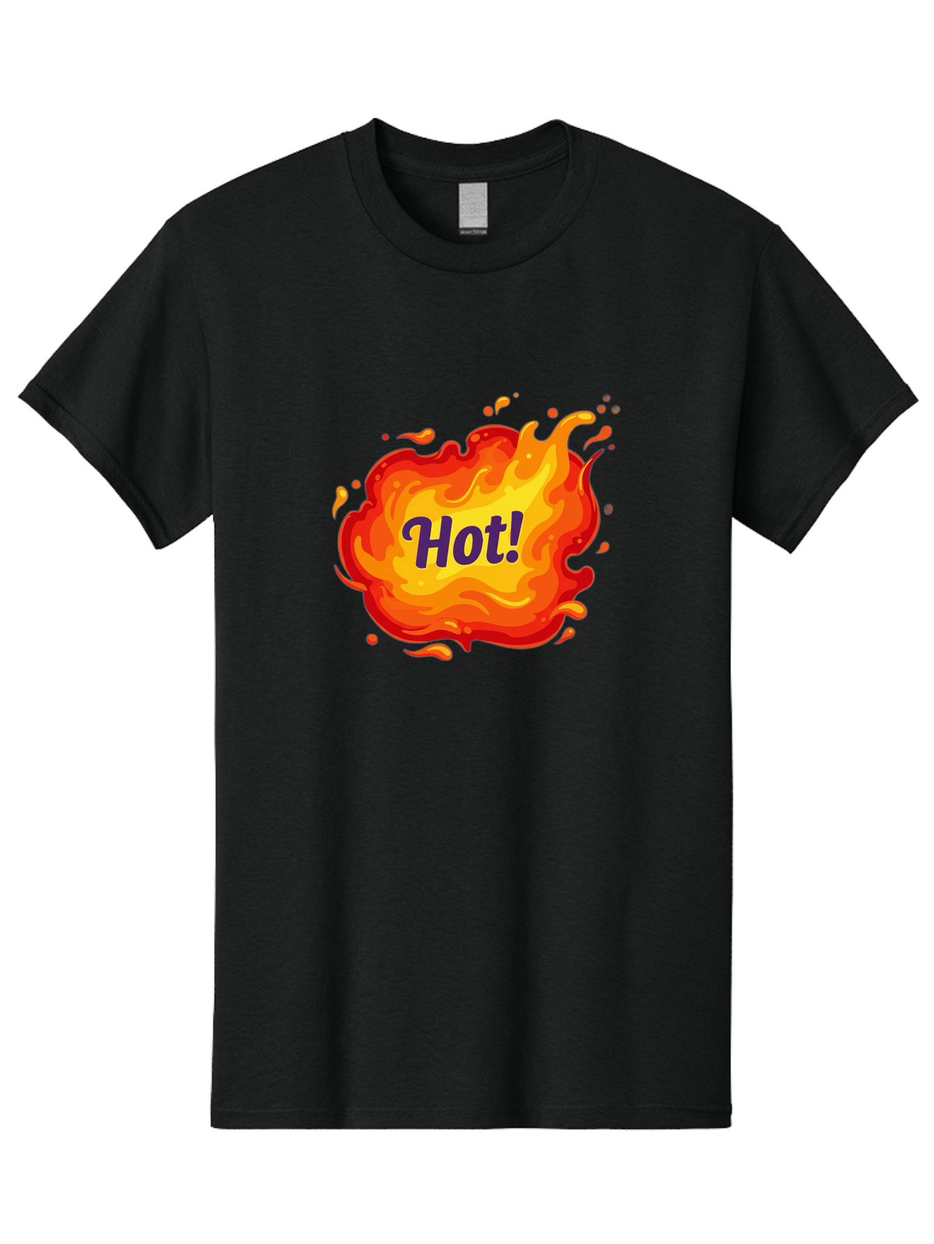 Hot-8 Men'S Graphic Tee, 100% Cotton, Comfortable Casual Summer Wear, Machine Washable, Hot!, Fiery Splatter, Vibrant Colors, Energetic Design, Attention-Grabbing Graphic, Bold Typography, Flames, Splashes, Dynamic Illustration Baa807 13