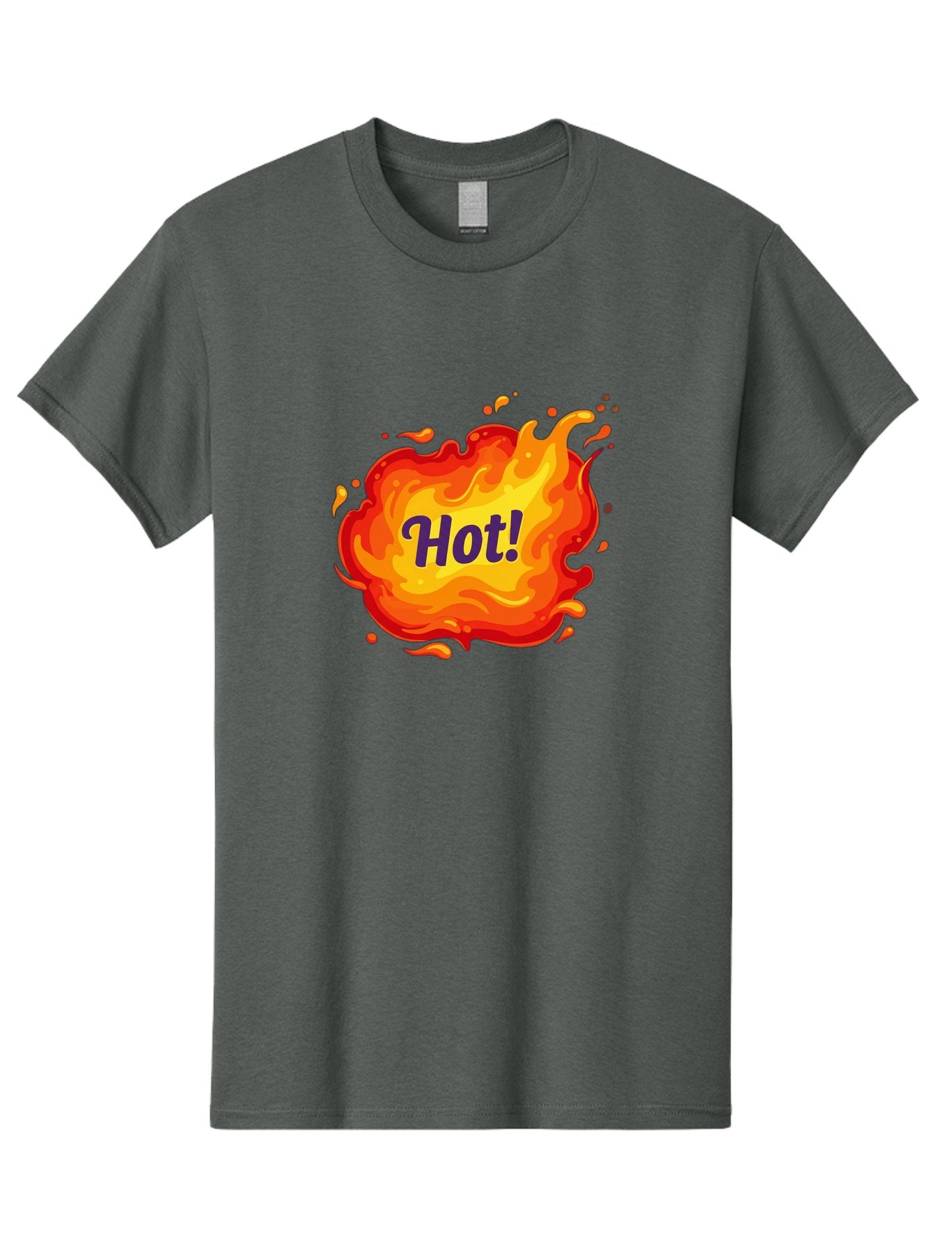 Hot-8 Men'S Graphic Tee, 100% Cotton, Comfortable Casual Summer Wear, Machine Washable, Hot!, Fiery Splatter, Vibrant Colors, Energetic Design, Attention-Grabbing Graphic, Bold Typography, Flames, Splashes, Dynamic Illustration Baa807 15
