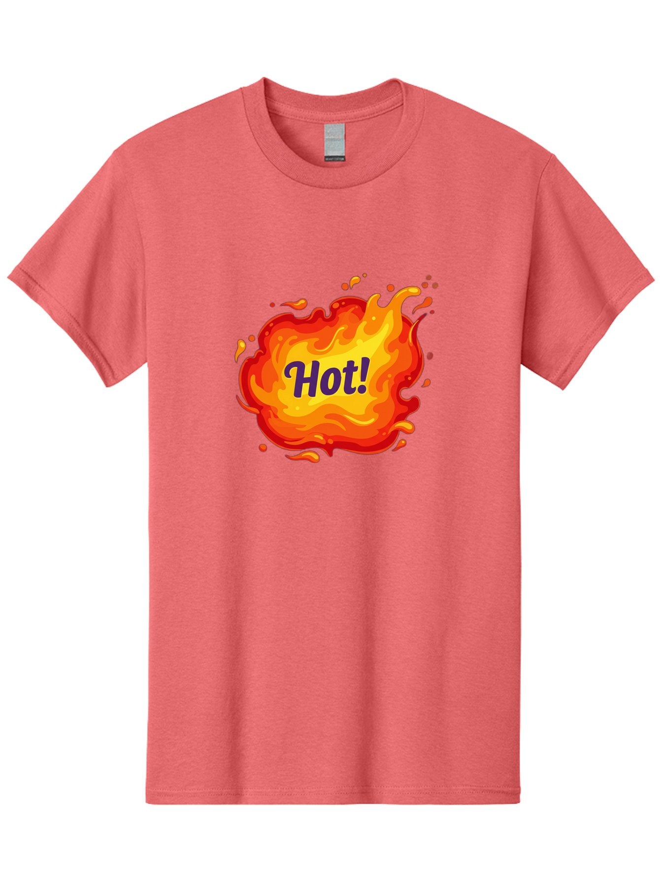 Hot-8 Men'S Graphic Tee, 100% Cotton, Comfortable Casual Summer Wear, Machine Washable, Hot!, Fiery Splatter, Vibrant Colors, Energetic Design, Attention-Grabbing Graphic, Bold Typography, Flames, Splashes, Dynamic Illustration Baa807 12