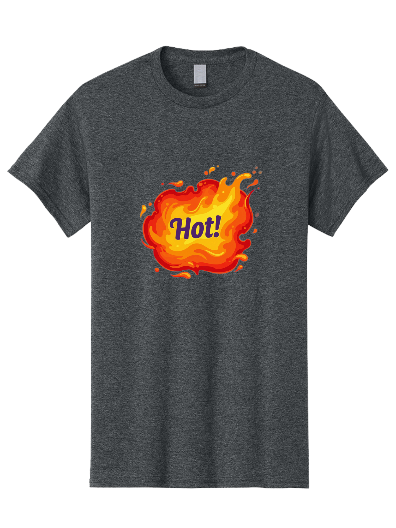 Hot-8 Men'S Graphic Tee, 100% Cotton, Comfortable Casual Summer Wear, Machine Washable, Hot!, Fiery Splatter, Vibrant Colors, Energetic Design, Attention-Grabbing Graphic, Bold Typography, Flames, Splashes, Dynamic Illustration Baa807 21
